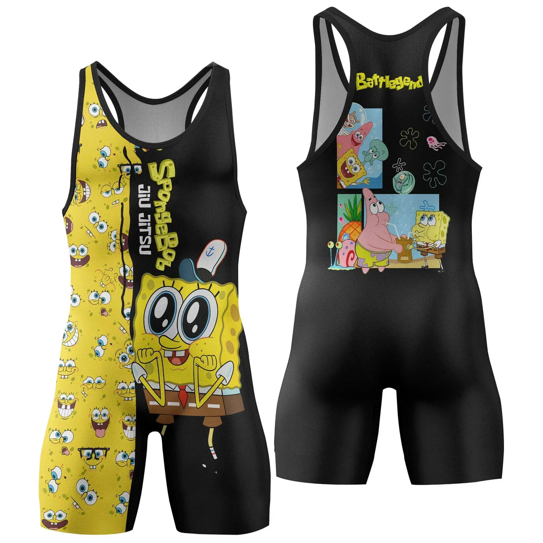 Spongebob Jiu Jitsu Wrestling Singlet
