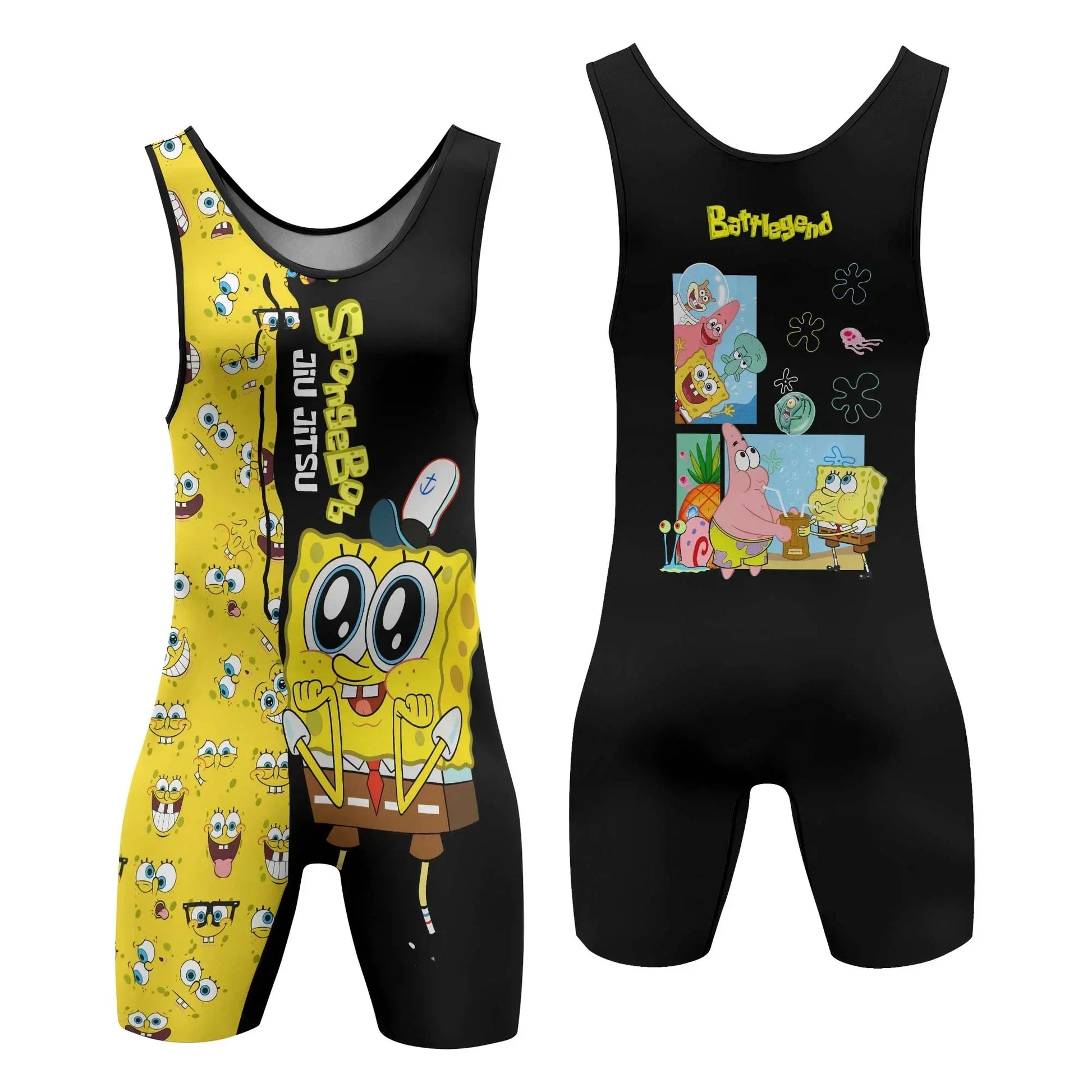 Spongebob Jiu Jitsu Wrestling Singlet