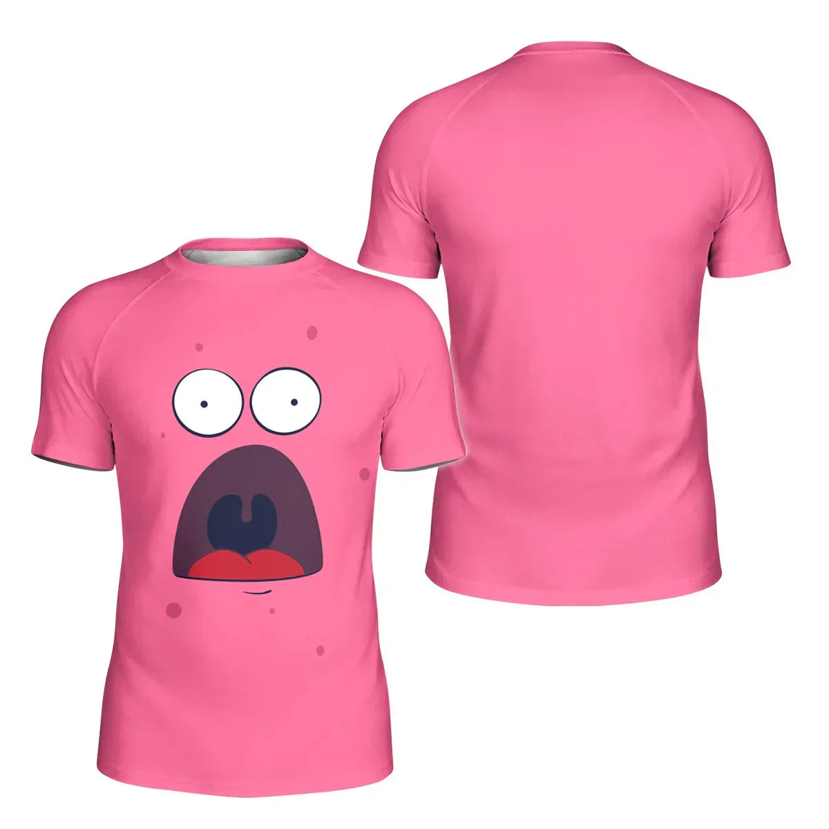 Spongebob Patrick Star Surprise Face Kids Rash Guard