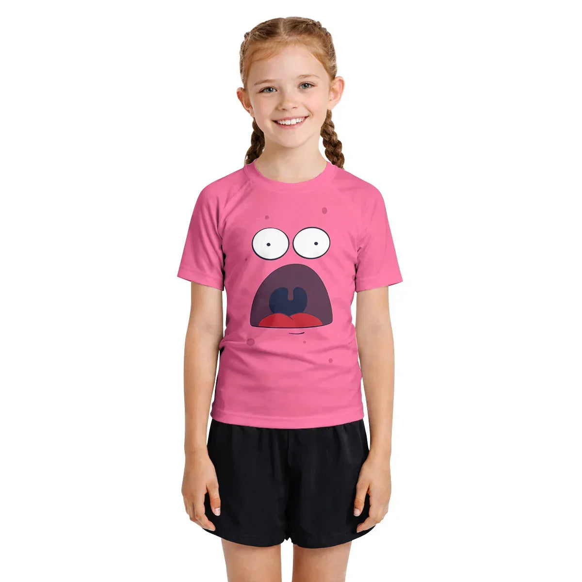 Spongebob Patrick Star Surprise Face Kids Rash Guard