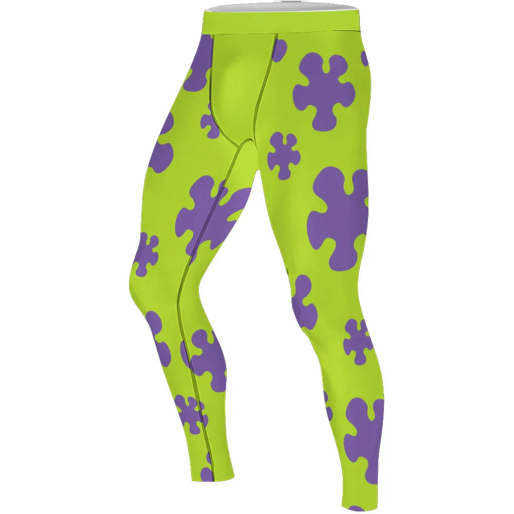 Spongebob Patrick Star Surprise Face Men's Compression Leggings