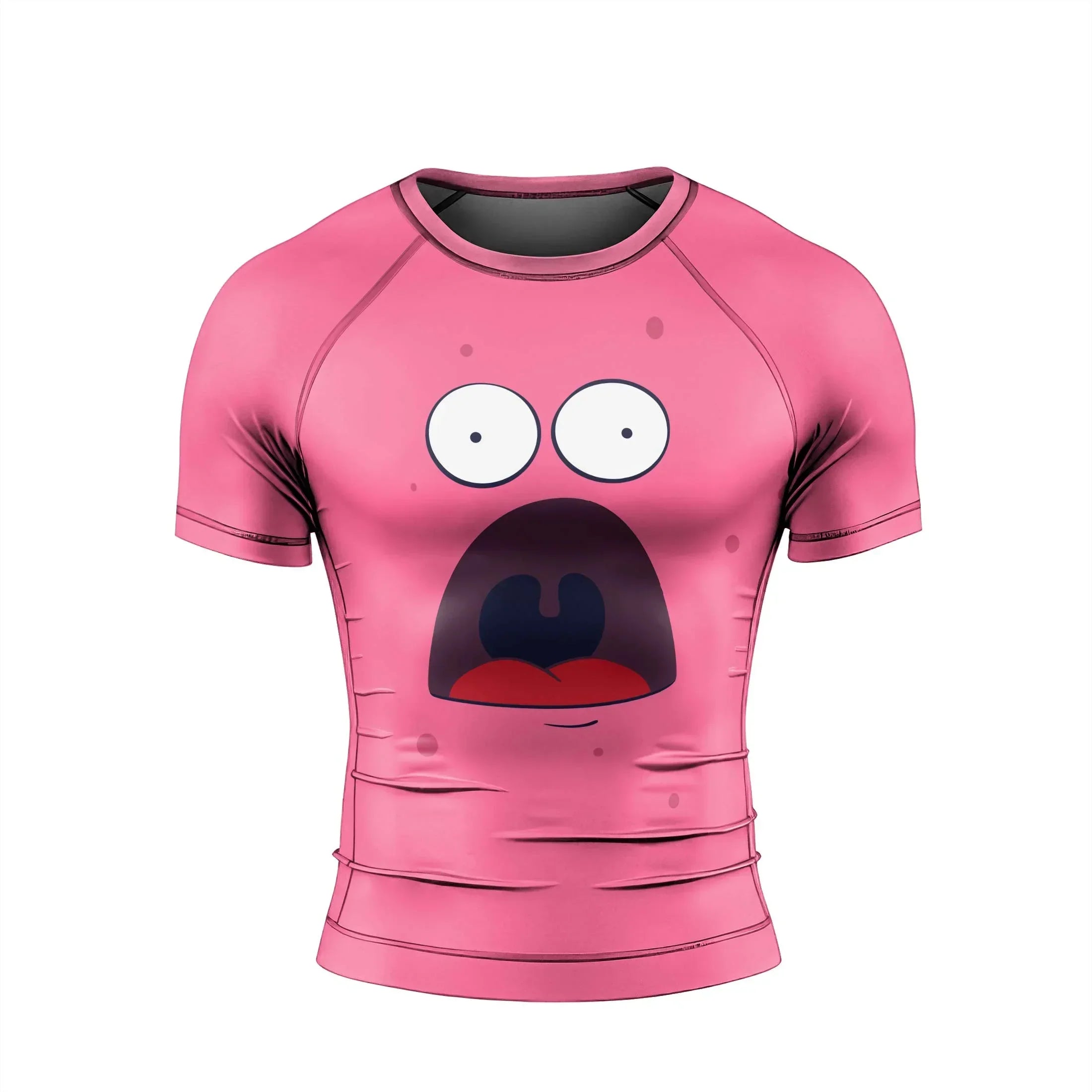 Spongebob Patrick Star Surprise Face Rash Guard | Athletic Rash Guard