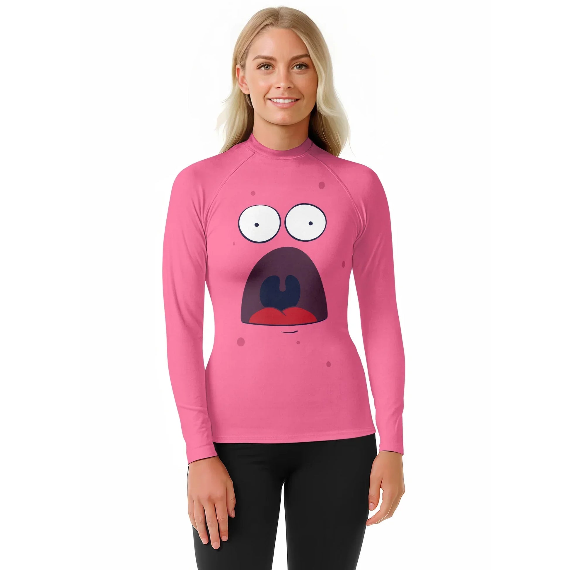 Spongebob Patrick Star Surprise Face Rash Guard