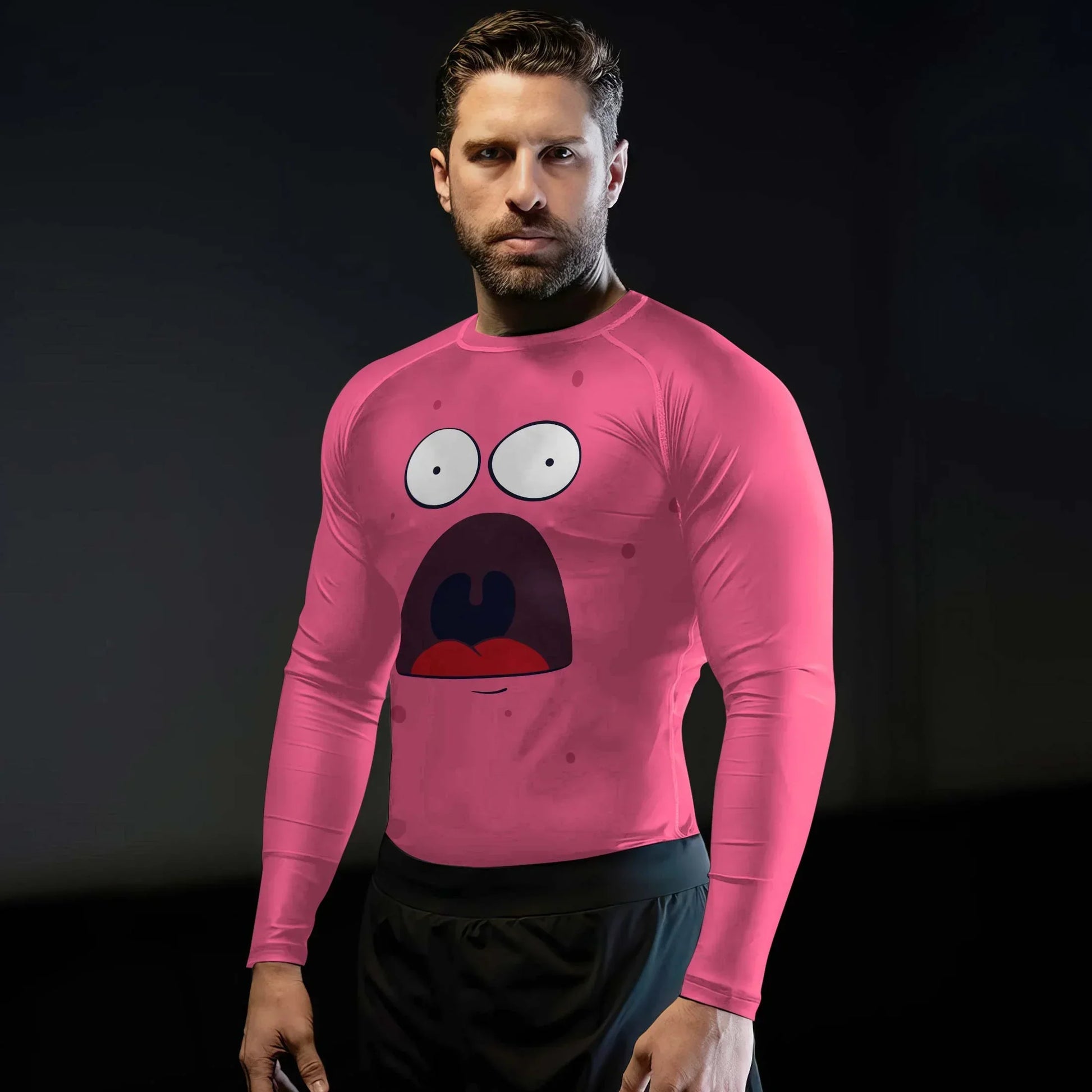 Spongebob Patrick Star Surprise Face Rash Guard