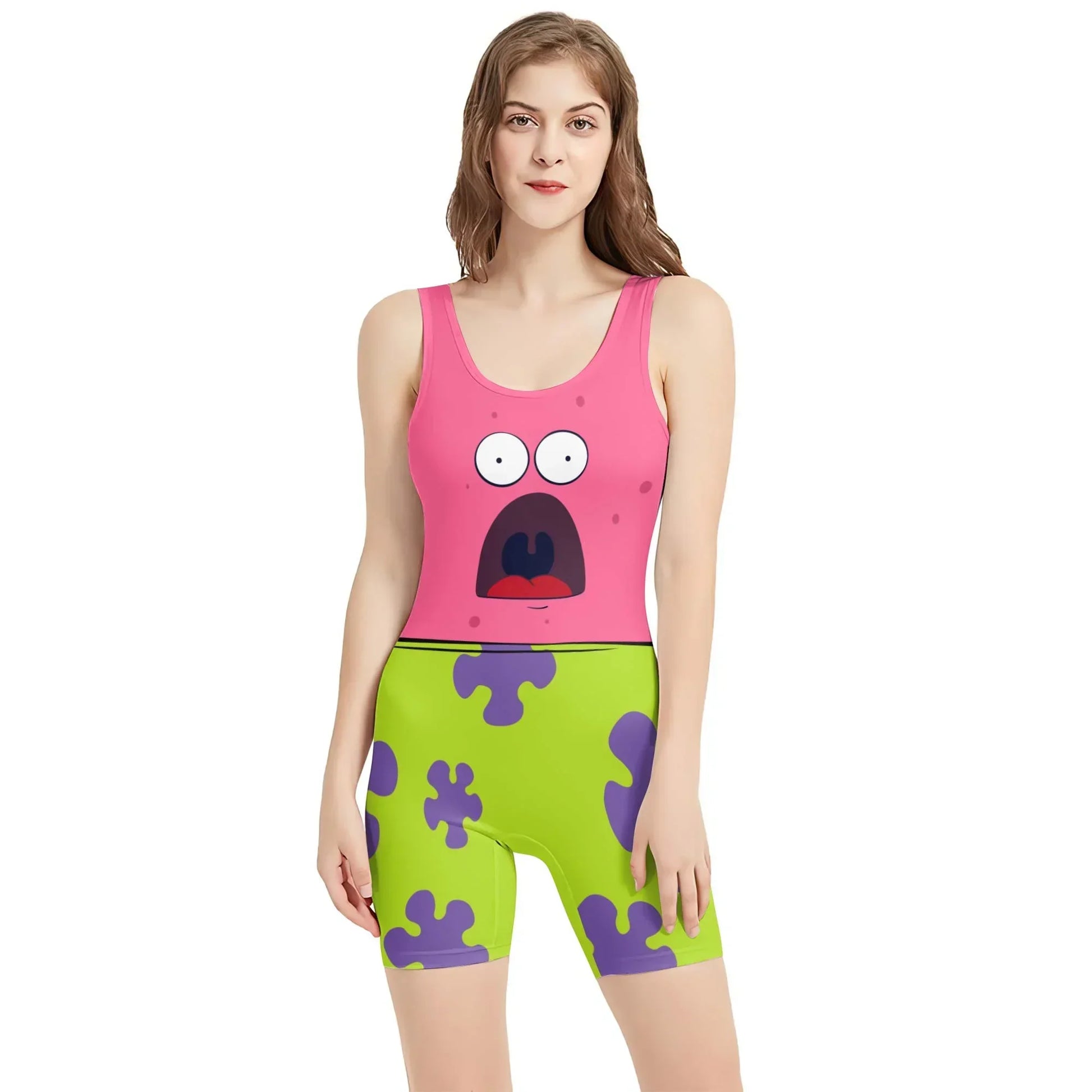 Spongebob Patrick Star Surprise Face Wrestling Singlet