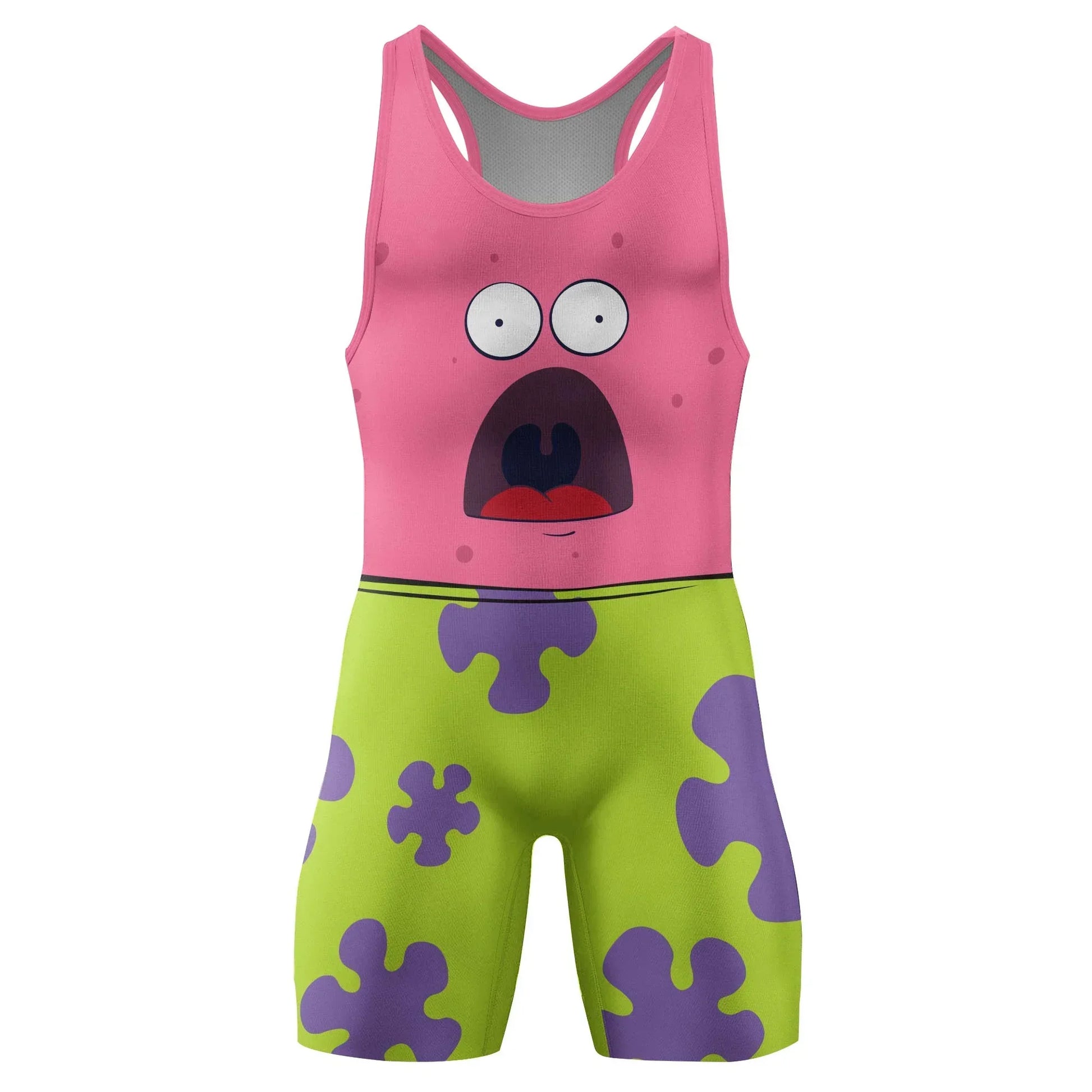 Spongebob Patrick Star Surprise Face Wrestling Singlet
