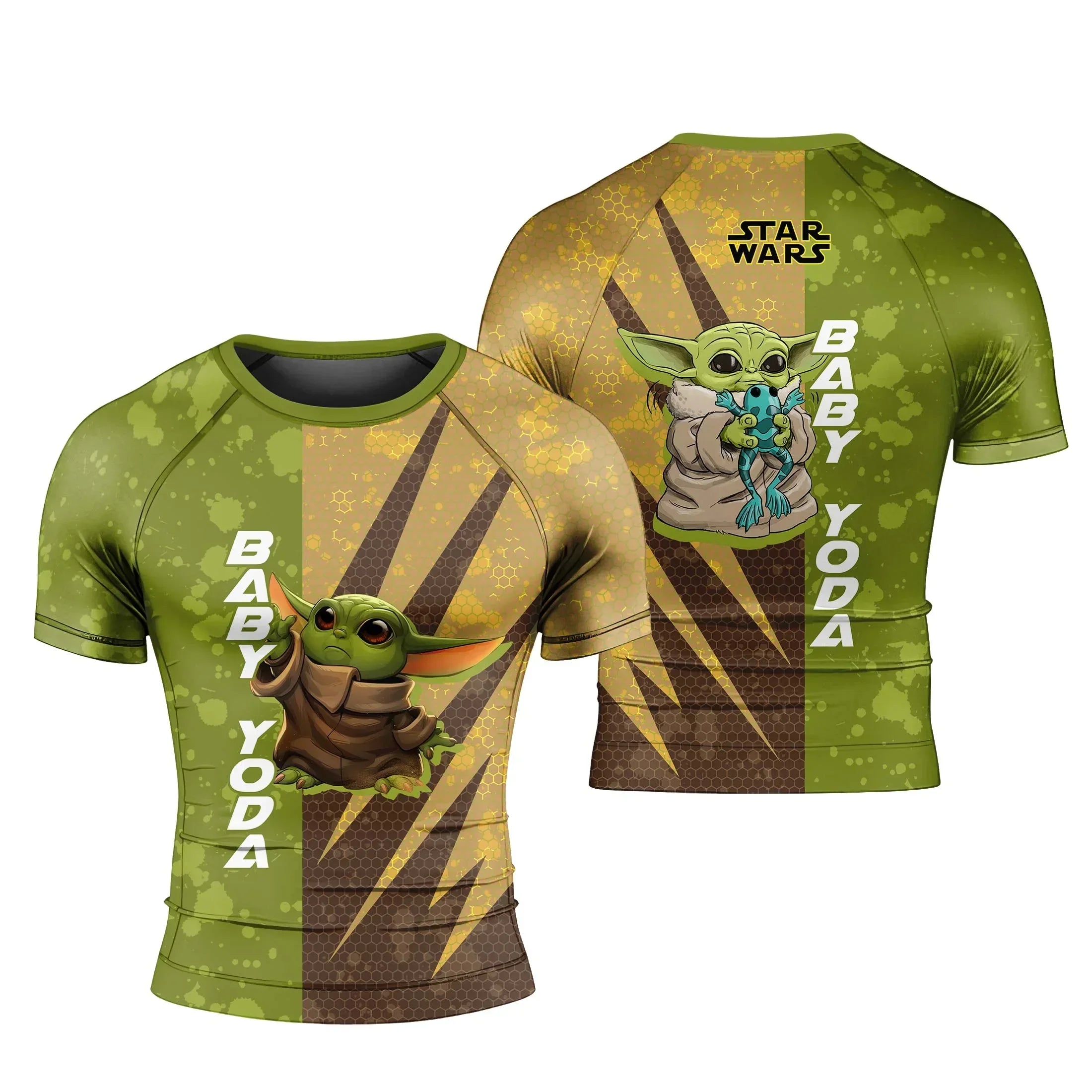 Star Wars Baby Yoda Rash Guard for MMA & Fitness