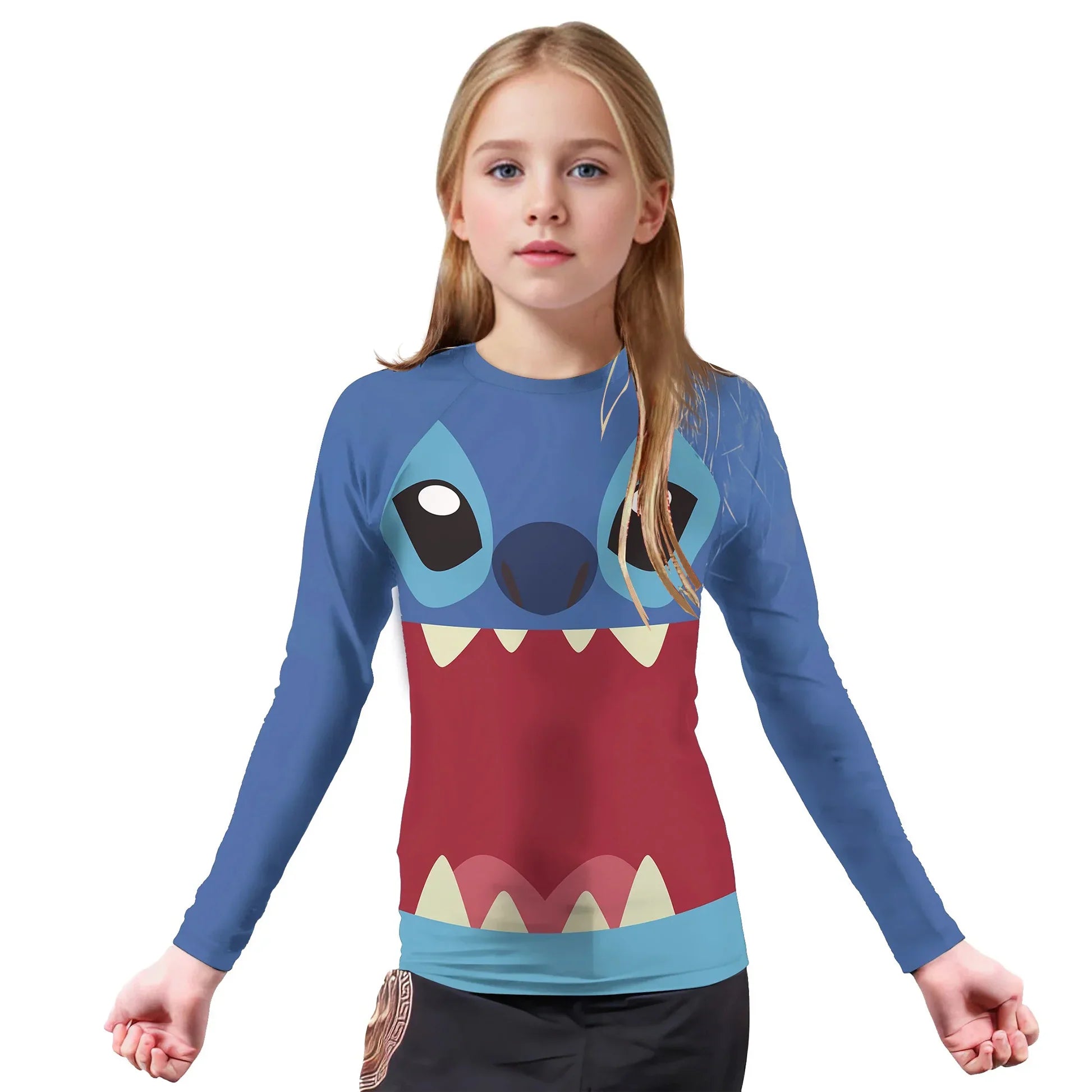 Stitch Badness Level Kids Rash Guard
