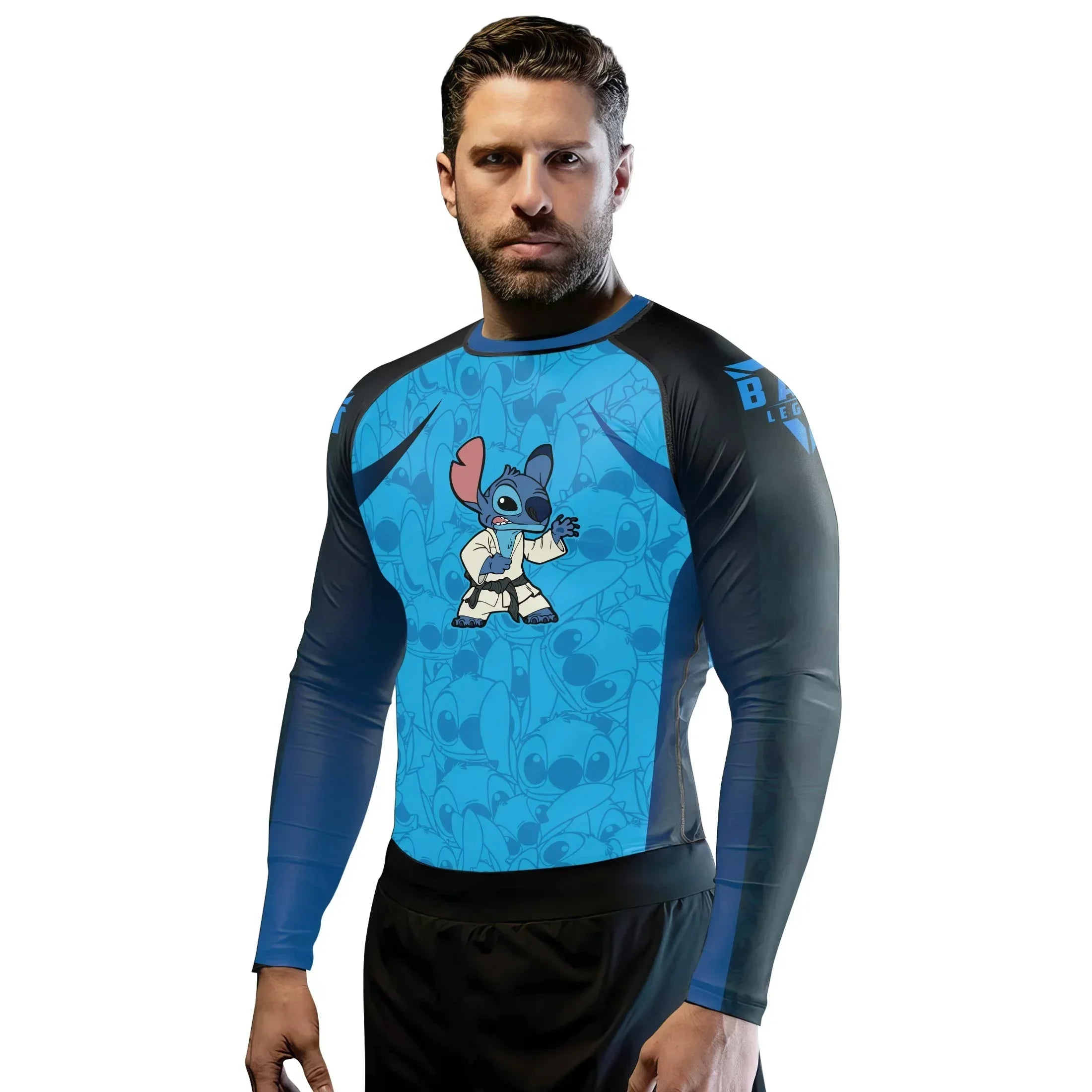 Stitch Brazil Jiu Jitsu Rash Guard for MMA & Fitness