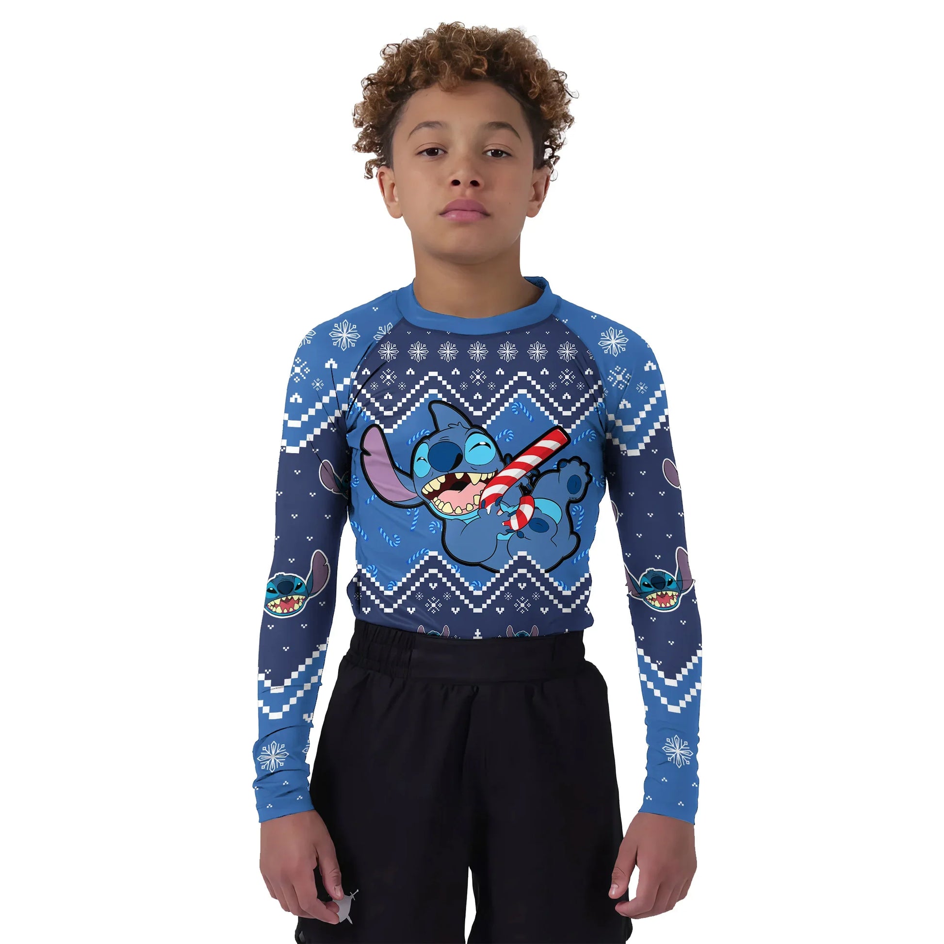 Stitch Christmas Kids Rash Guard