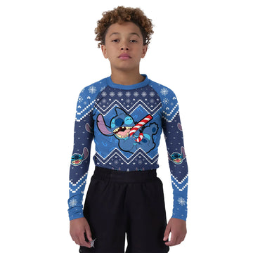 Stitch Christmas Kids Rash Guard