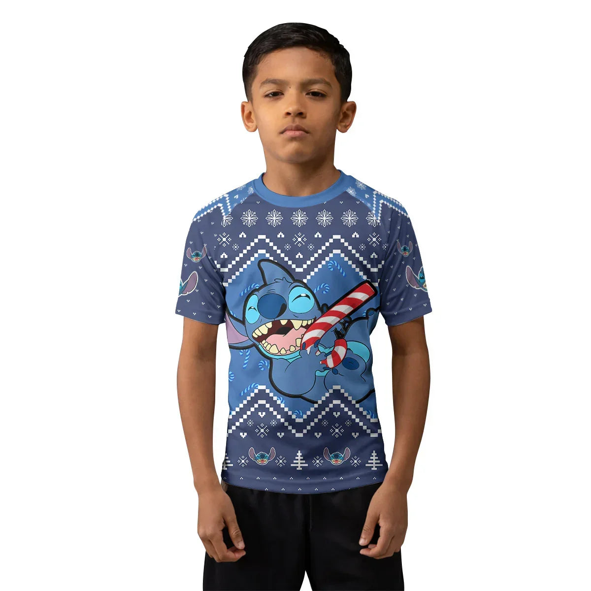 Stitch Christmas Kids Rash Guard