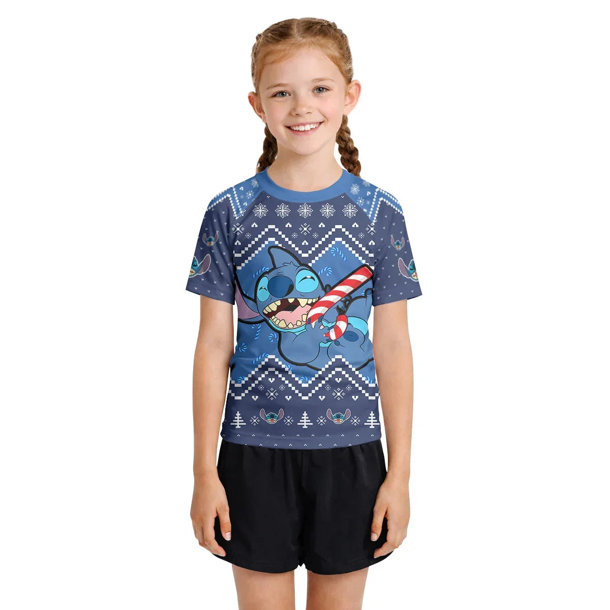 Stitch Christmas Kids Rash Guard
