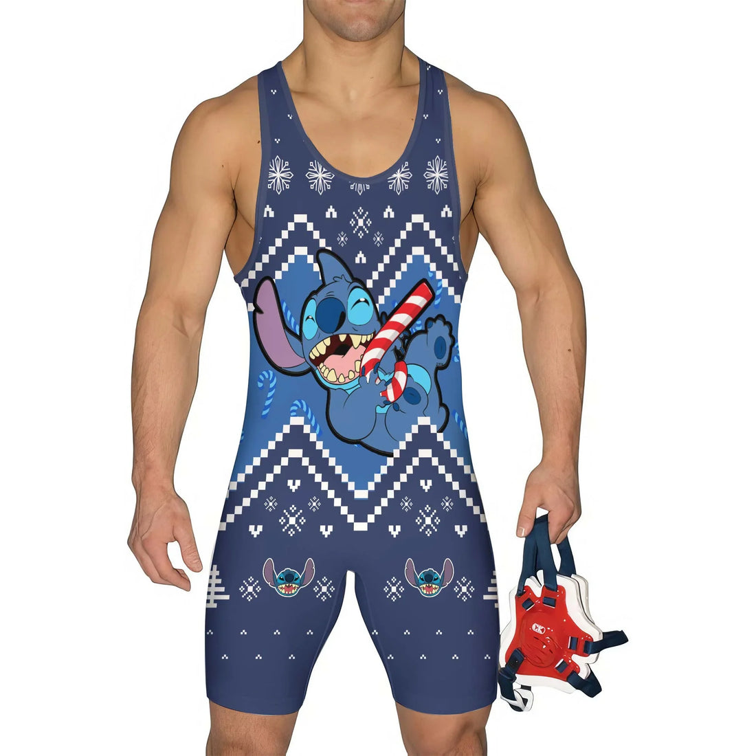 Stitch Christmas Wrestling Singlet