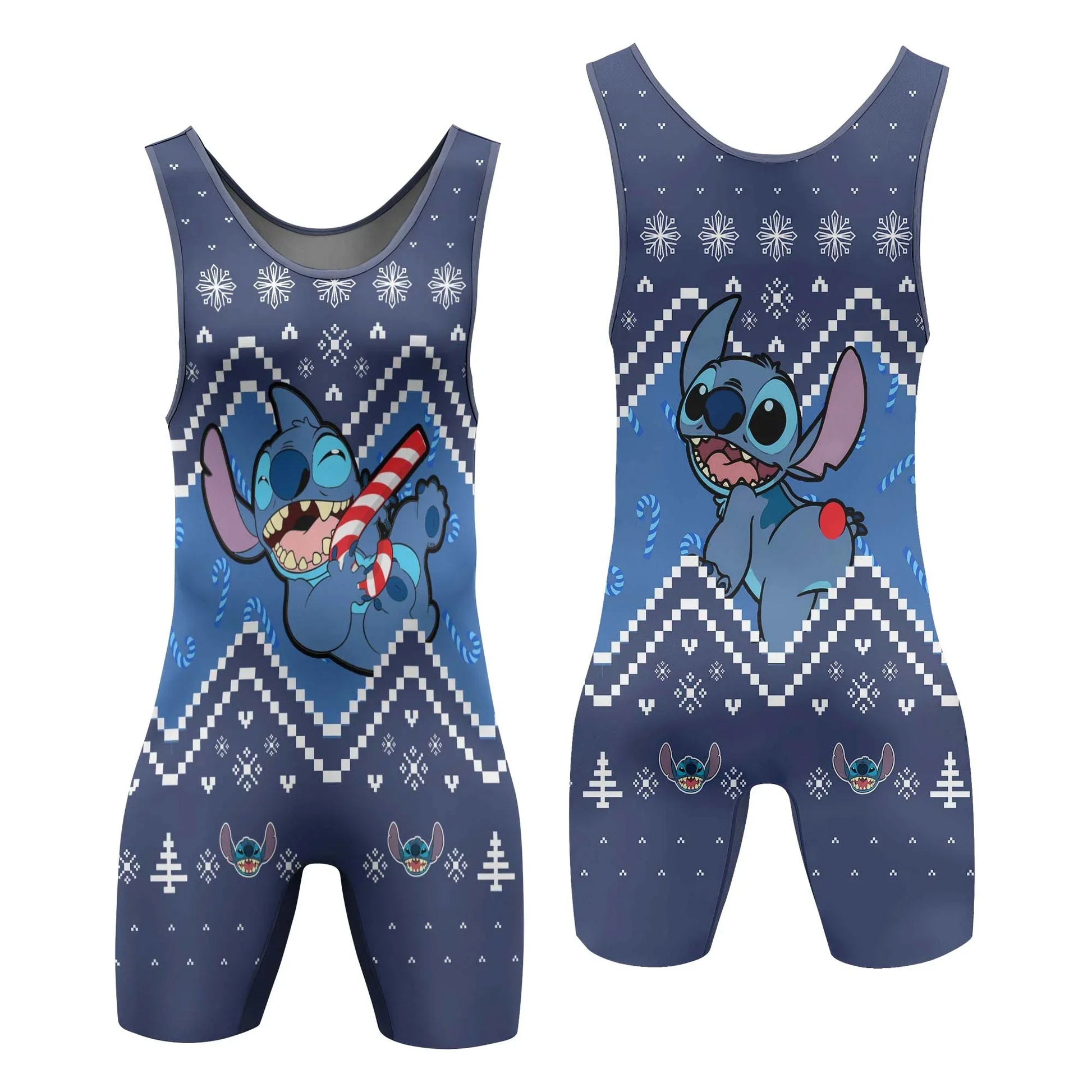 Stitch Christmas Wrestling Singlet