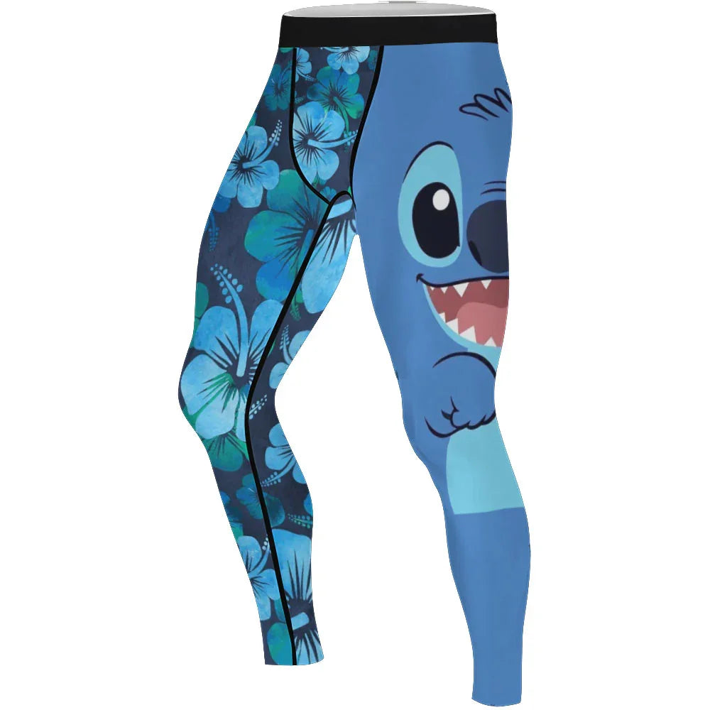 Stitch Face Men's Compression Leggings