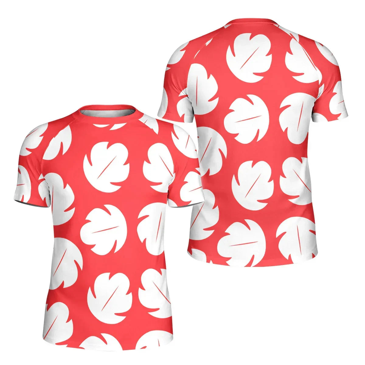 Stitch Lilo Red Leaf Kids Rash Guard