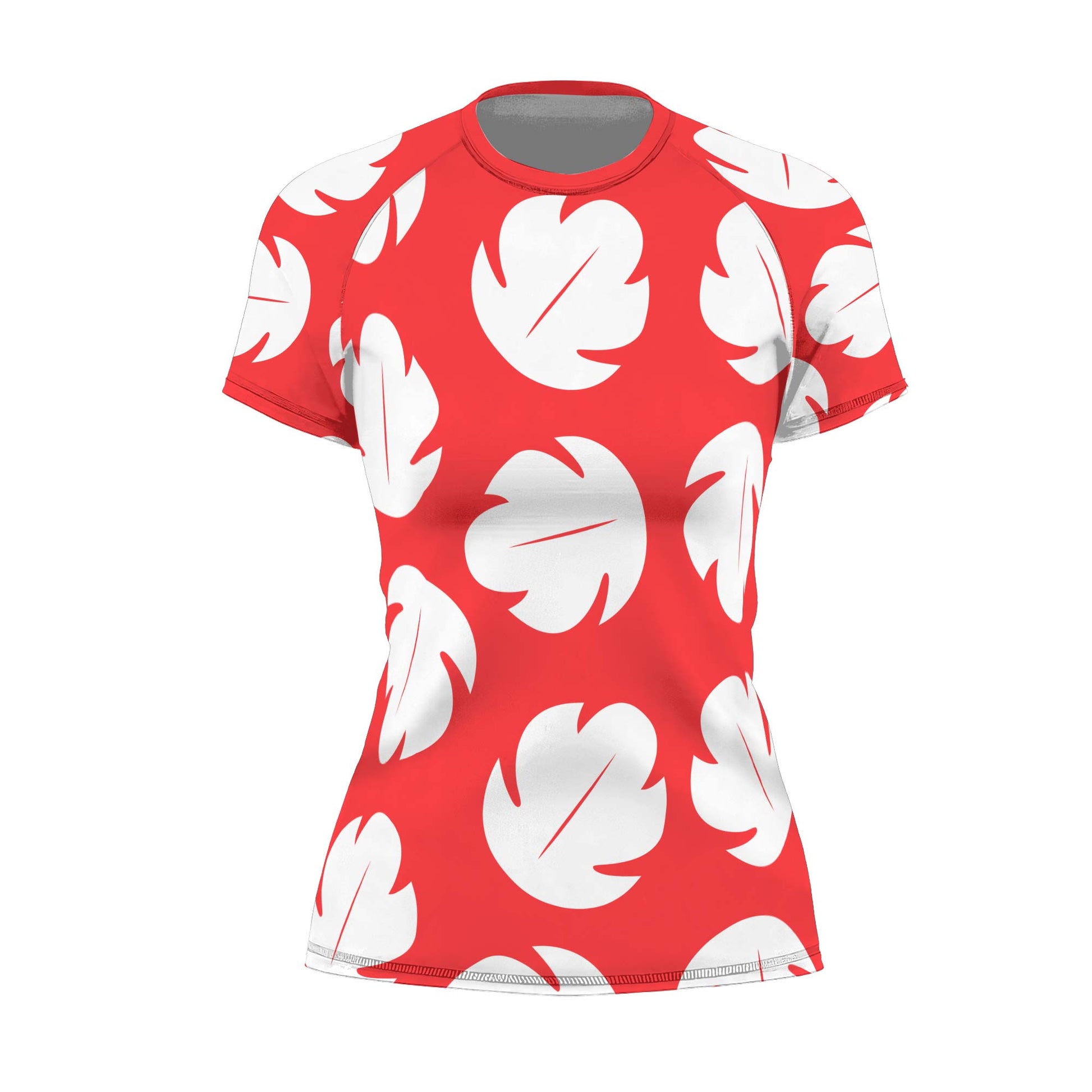 Stitch Lilo Red Leaf Rash Guard