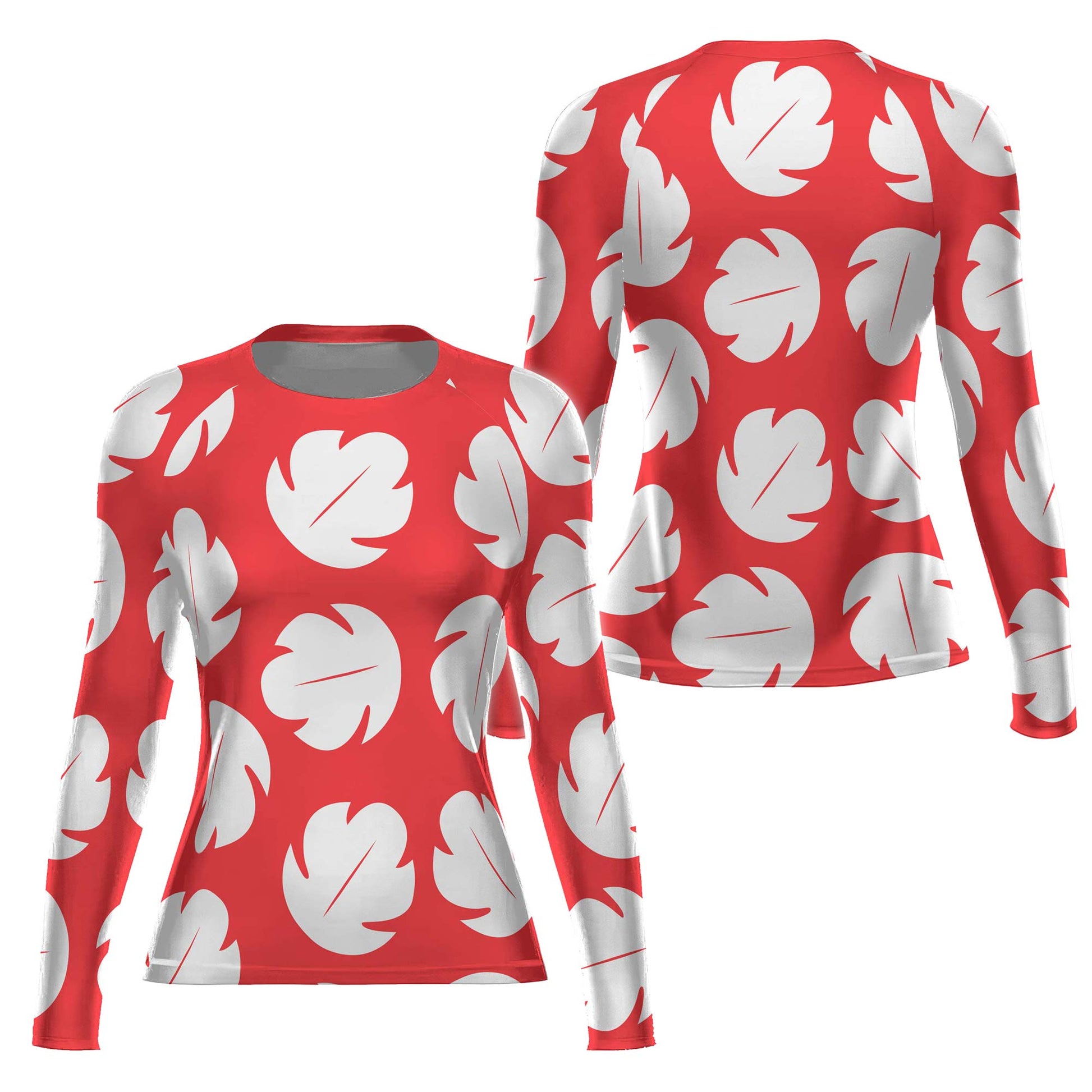 Stitch Lilo Red Leaf Rash Guard