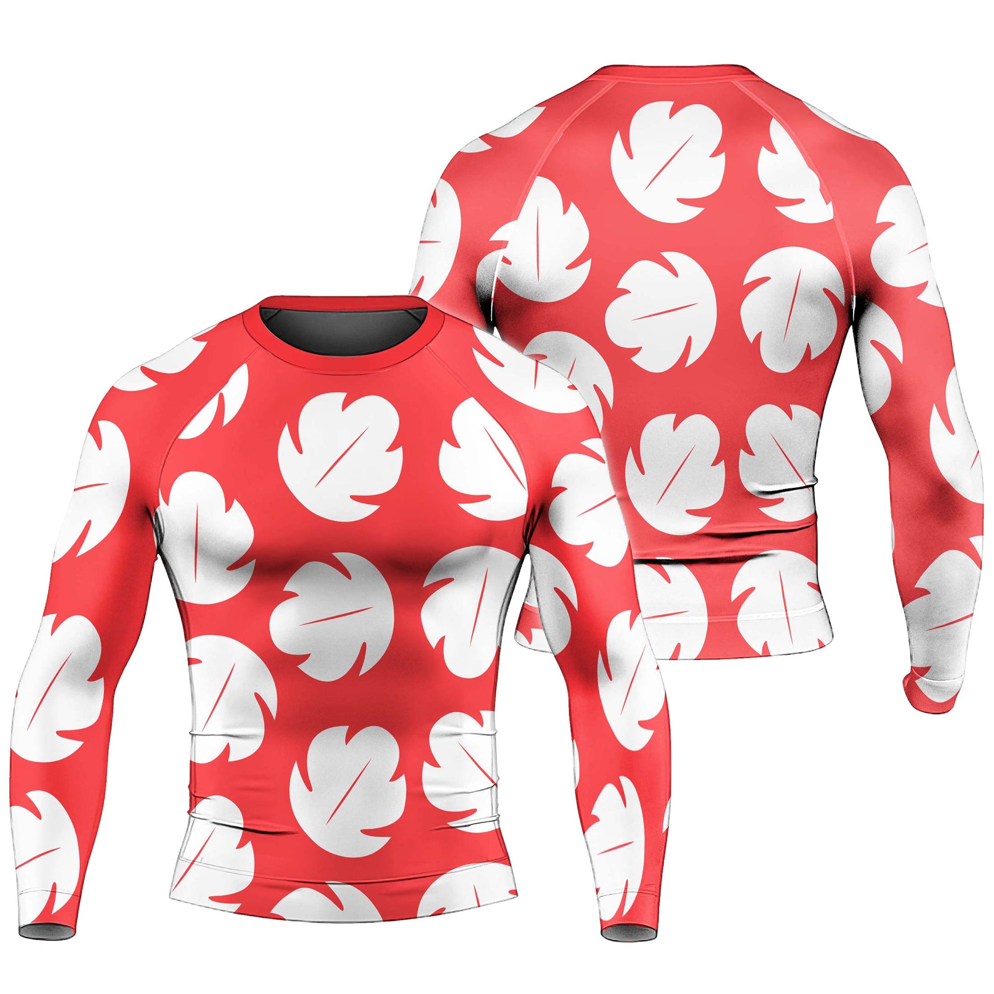 Stitch Lilo Red Leaf Rash Guard