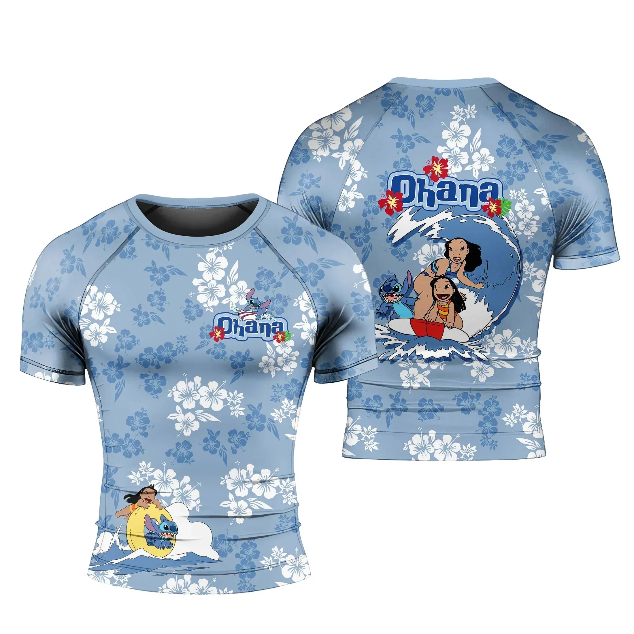 Stitch Ohana Rash Guard for MMA & Fitness