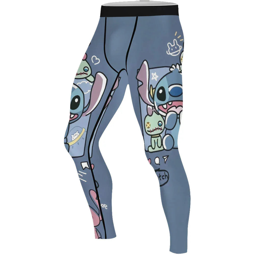 Stitch and Friends Men's Compression Leggings