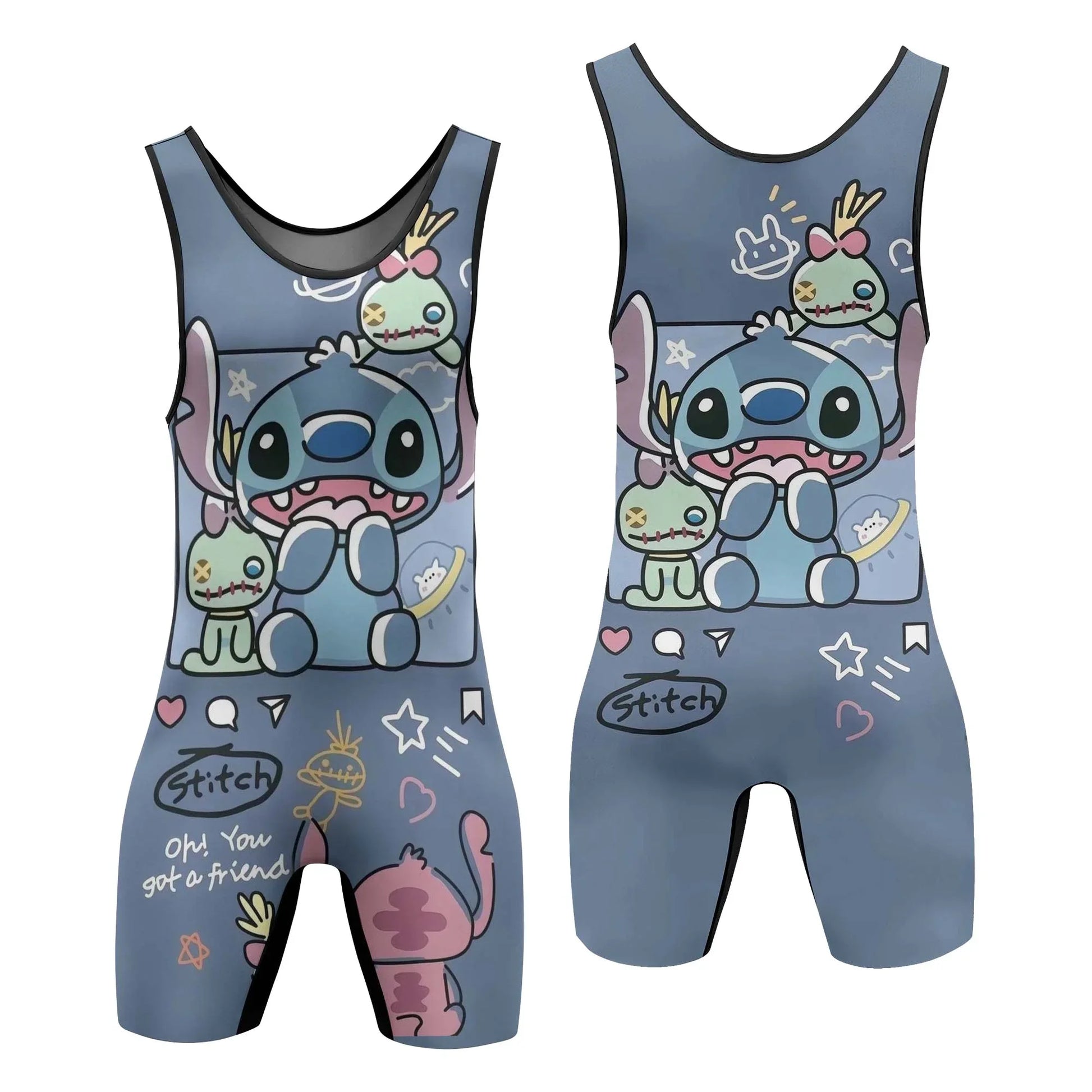 Stitch and Friends Wrestling Singlet