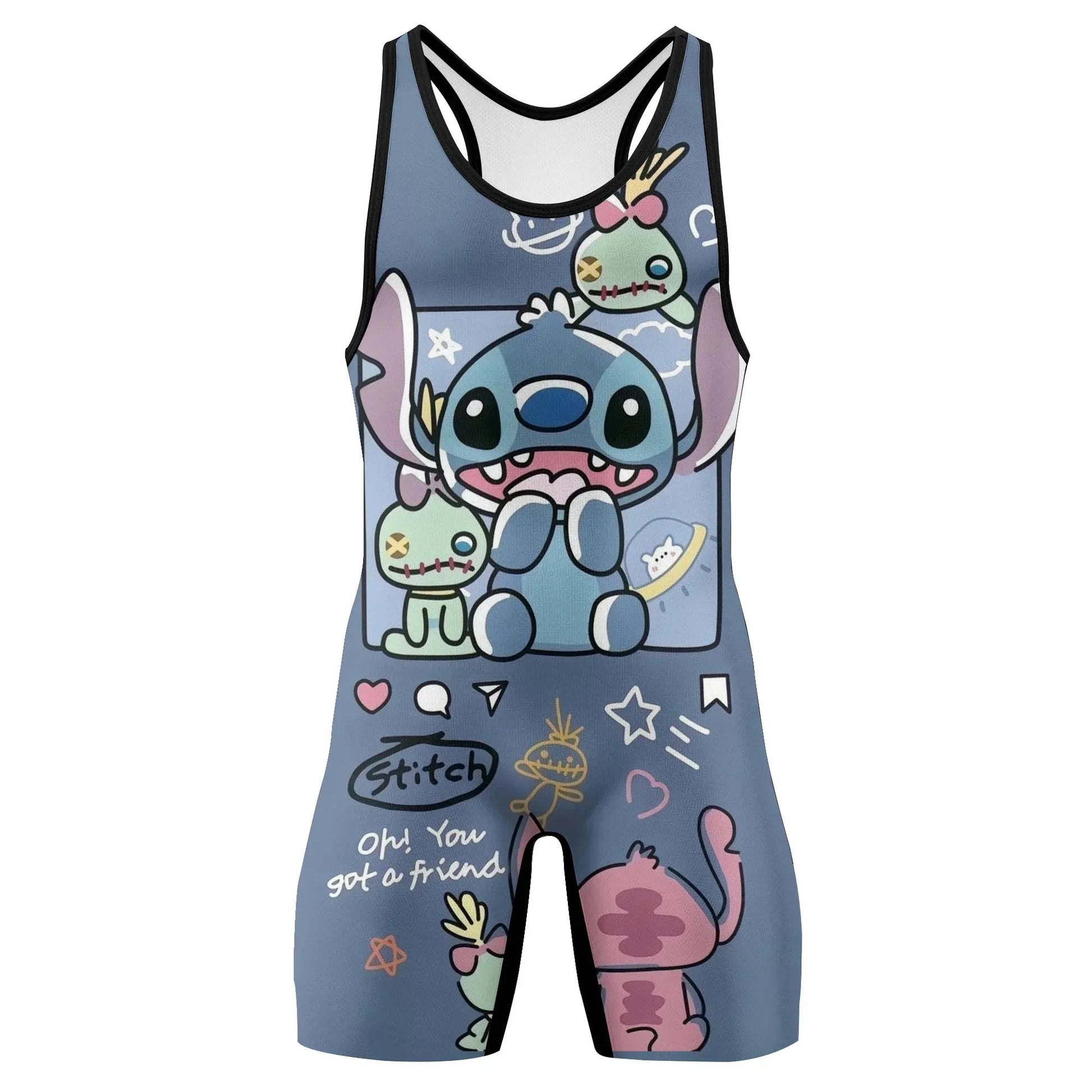 Stitch and Friends Wrestling Singlet