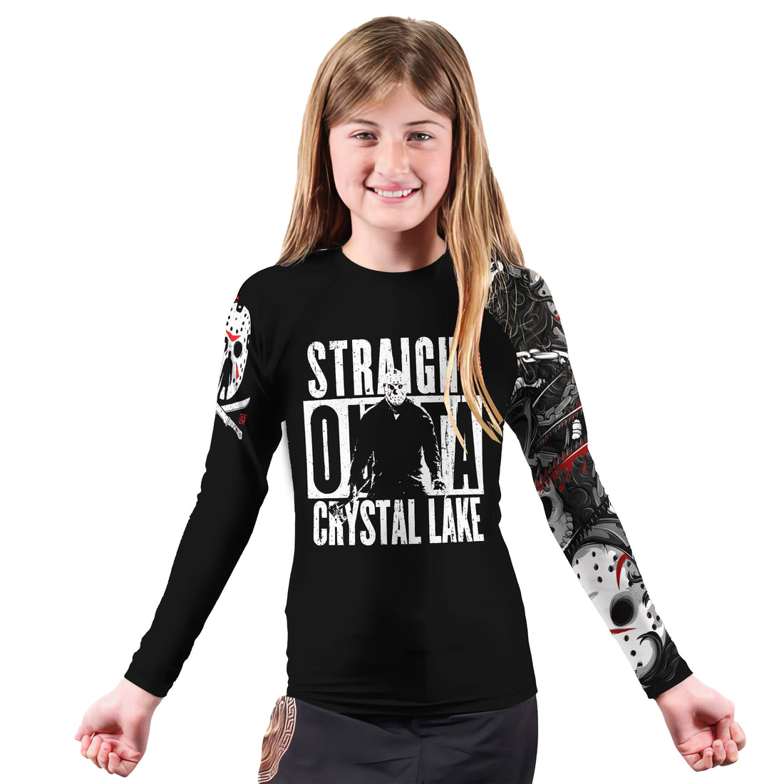 Straight Outta Crystal Lake Kids Rash Guard