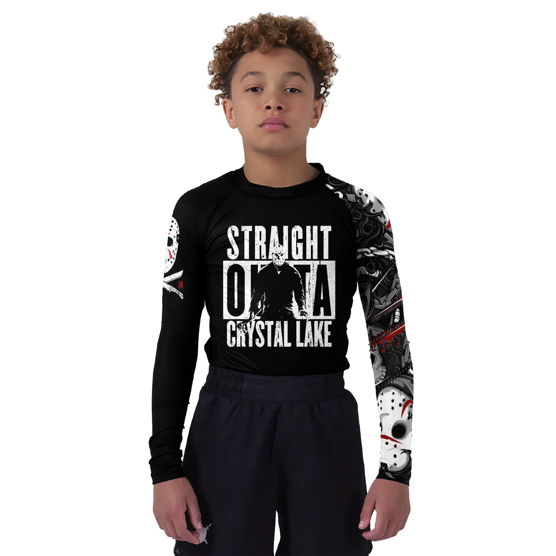 Straight Outta Crystal Lake Kids Rash Guard