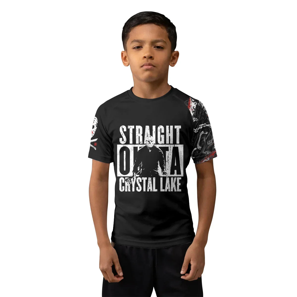 Straight Outta Crystal Lake Kids Rash Guard