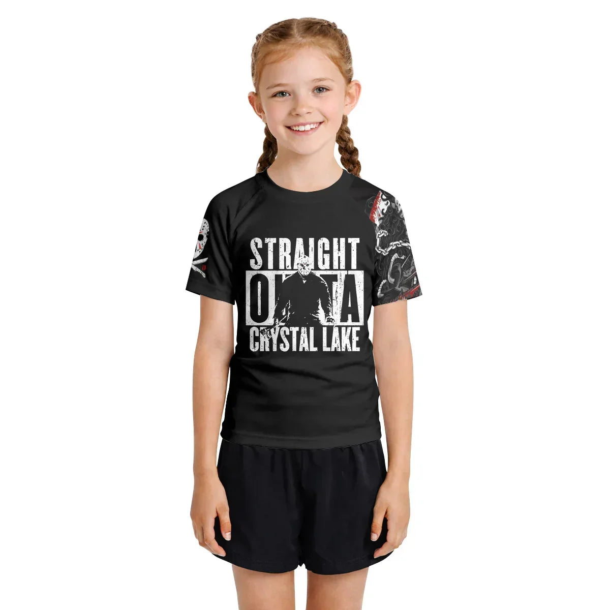 Straight Outta Crystal Lake Kids Rash Guard