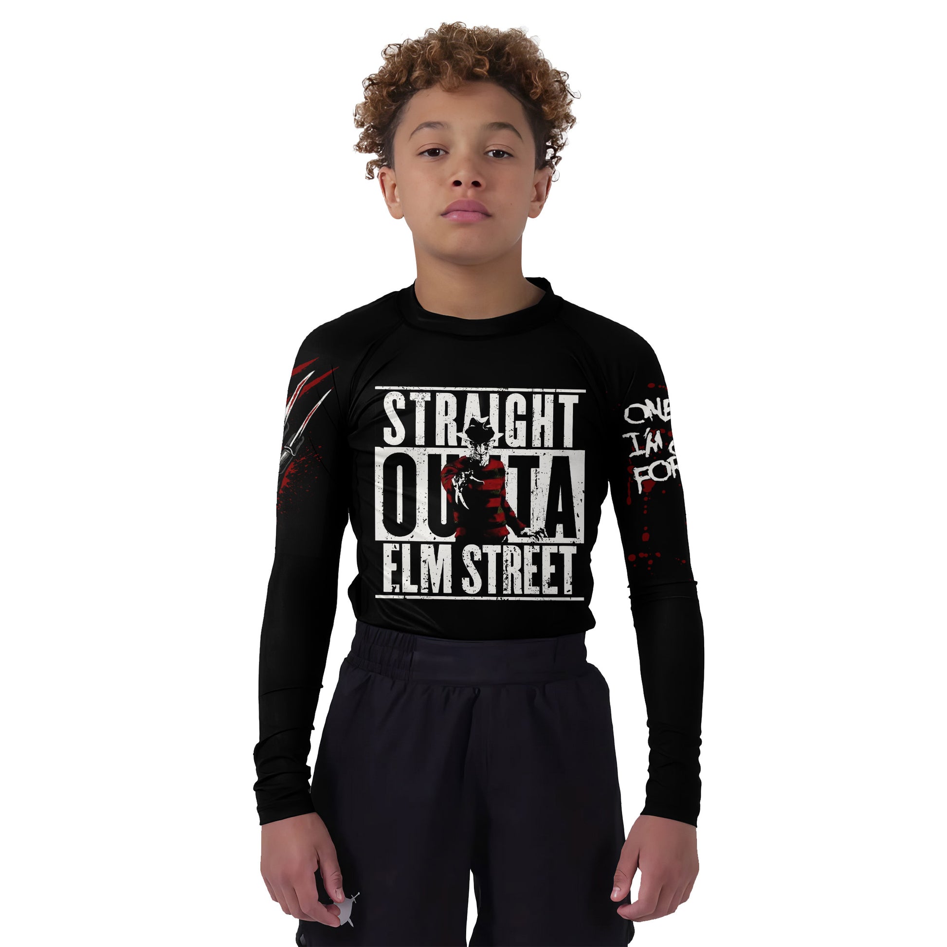 Straight Outta Elm Street Kids Rash Guard