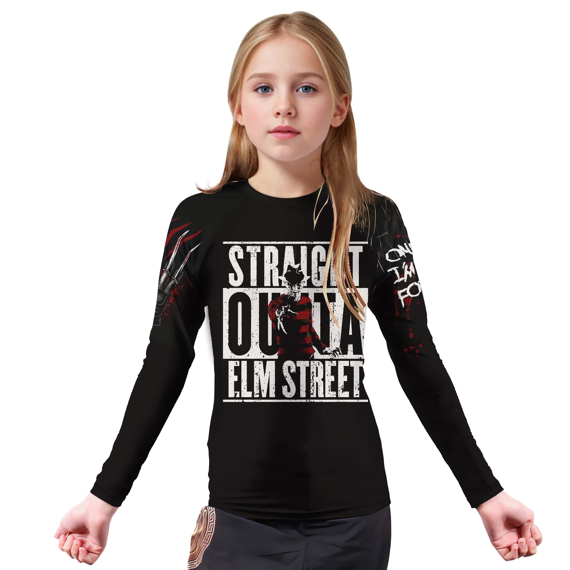 Straight Outta Elm Street Kids Rash Guard