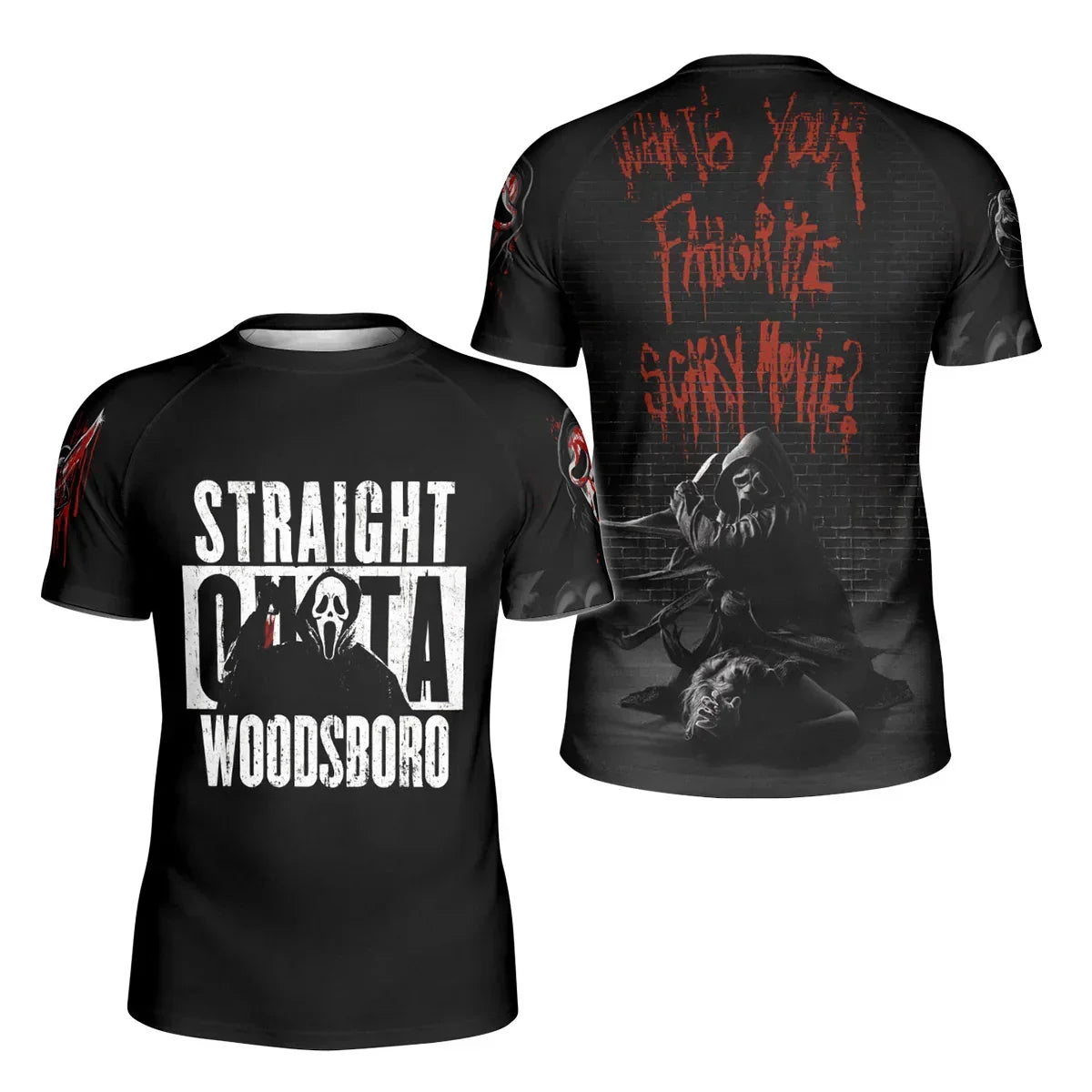 Straight Outta Woodsboro Kids Rash Guard