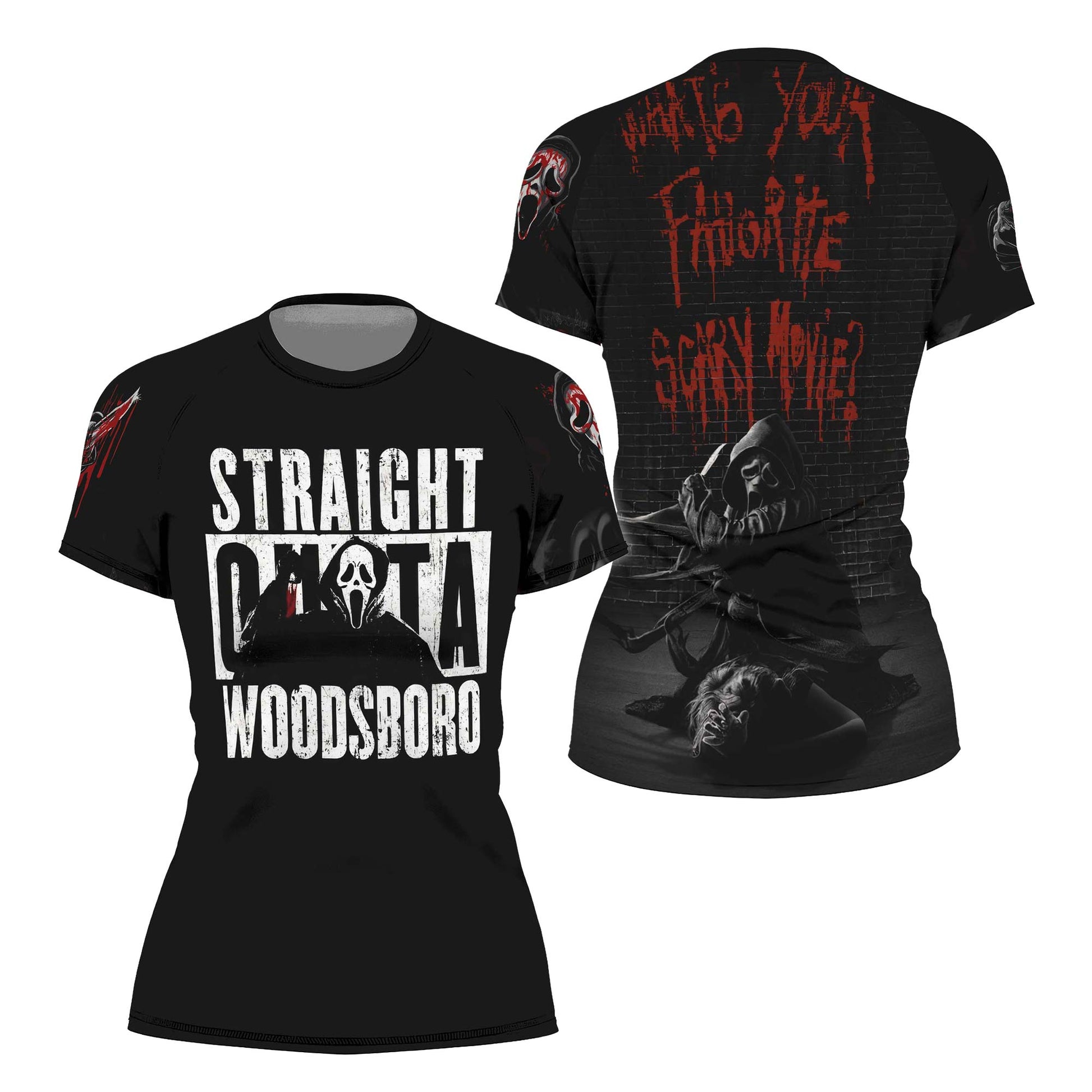 Straight Outta Woodsboro Rash Guard