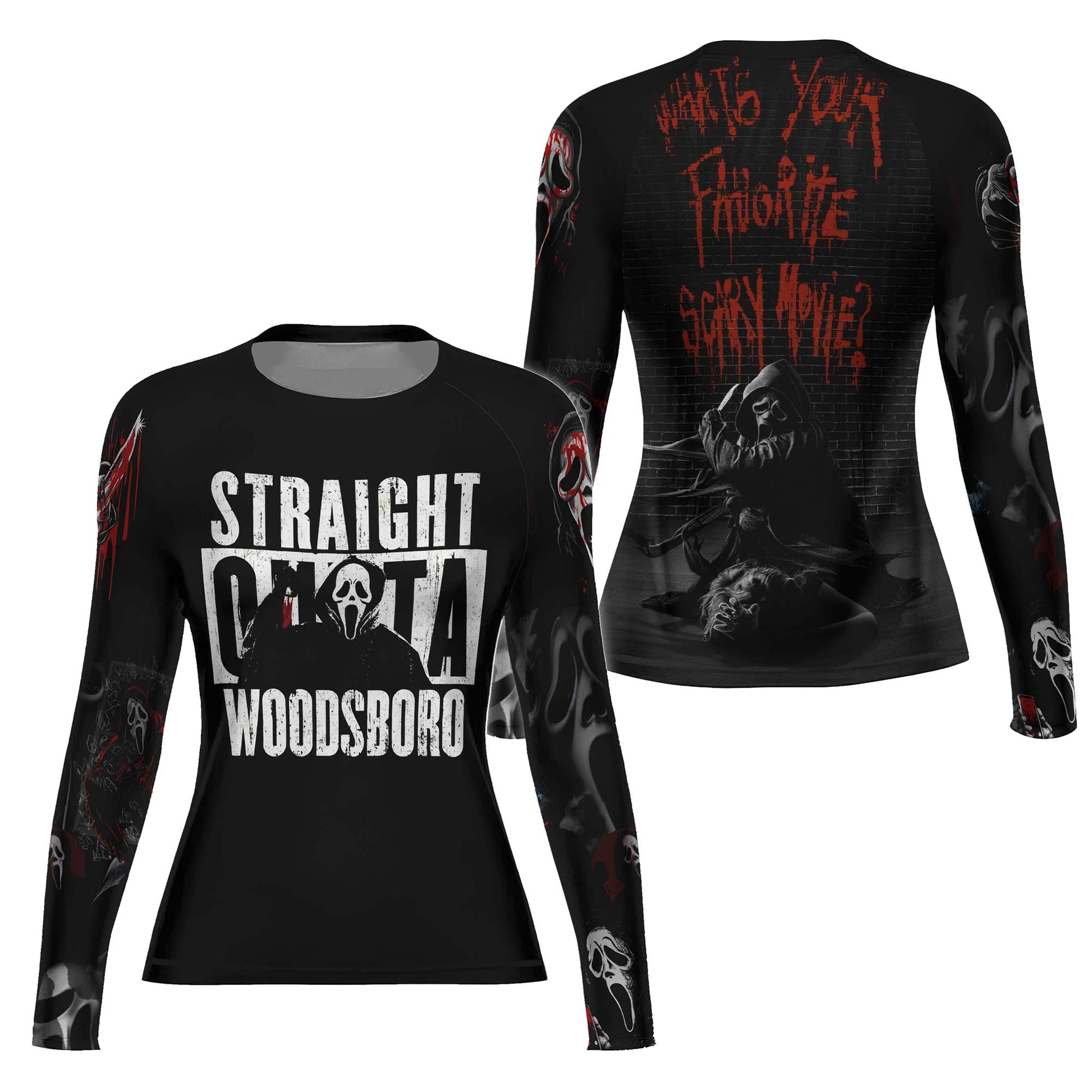 Straight Outta Woodsboro Rash Guard