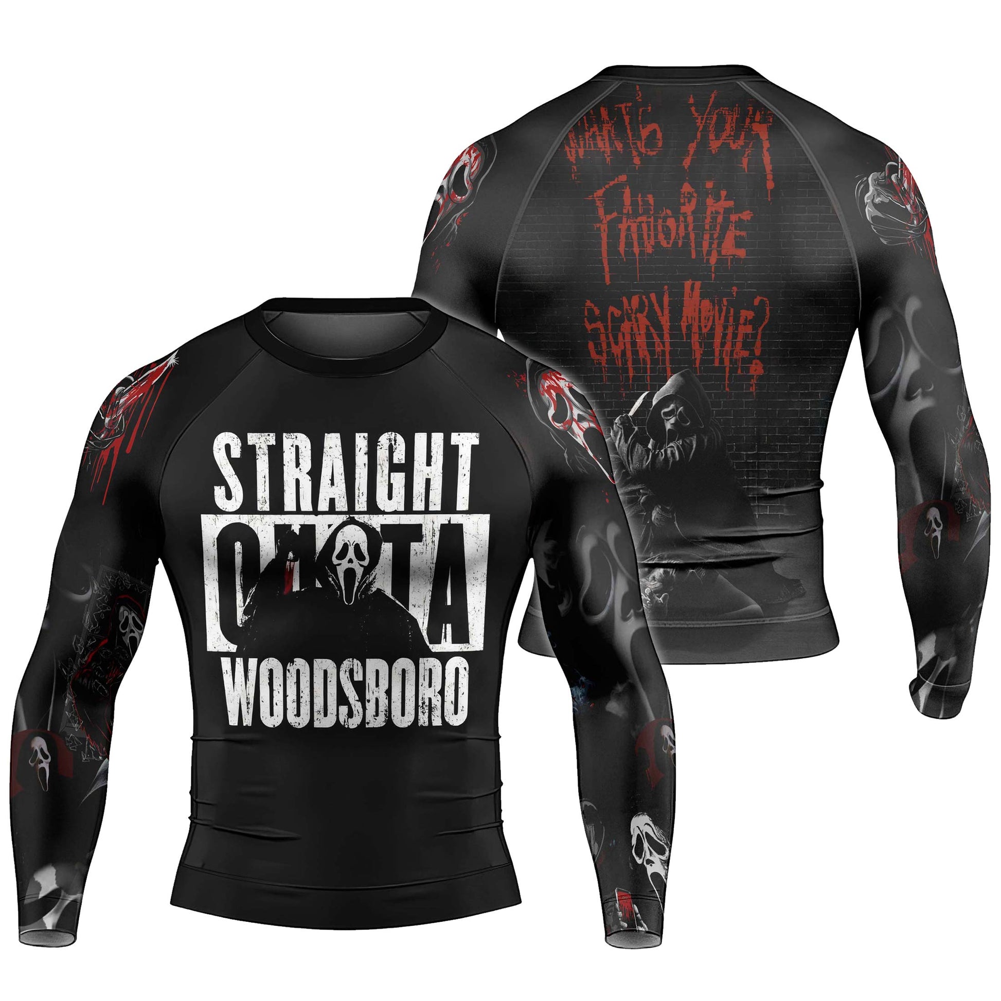 Straight Outta Woodsboro Rash Guard