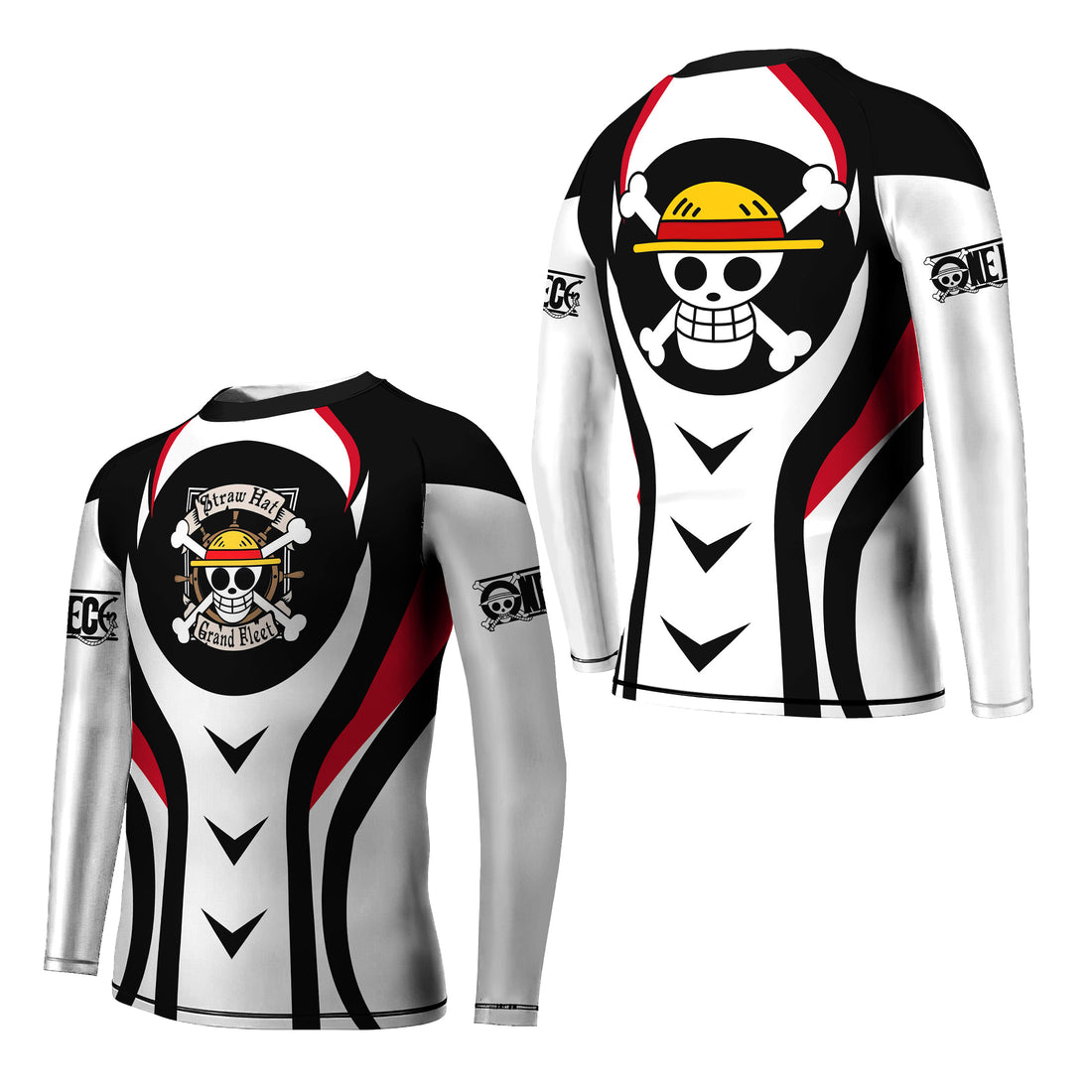 Straw Hat One Piece Kids Rash Guard