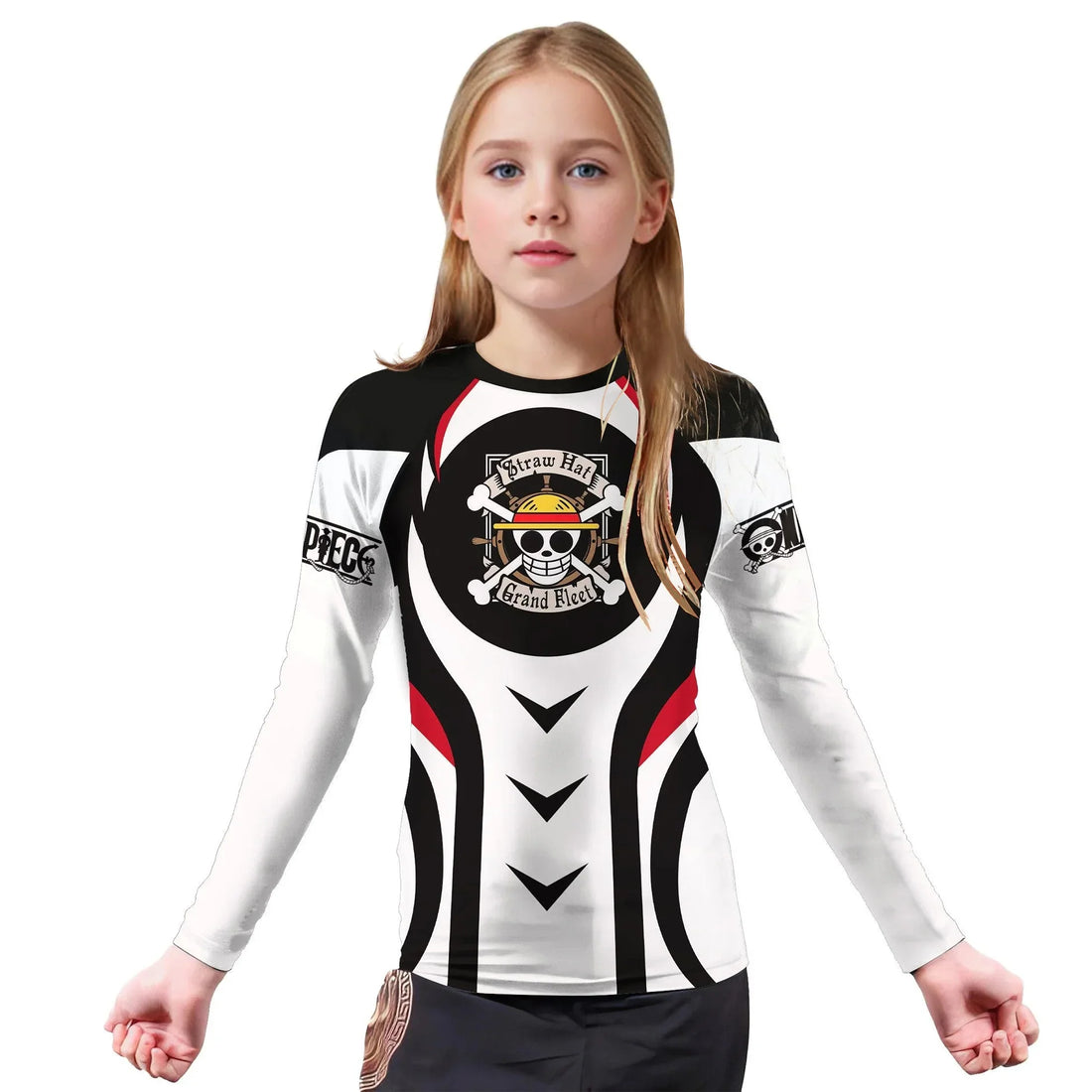 Straw Hat One Piece Kids Rash Guard