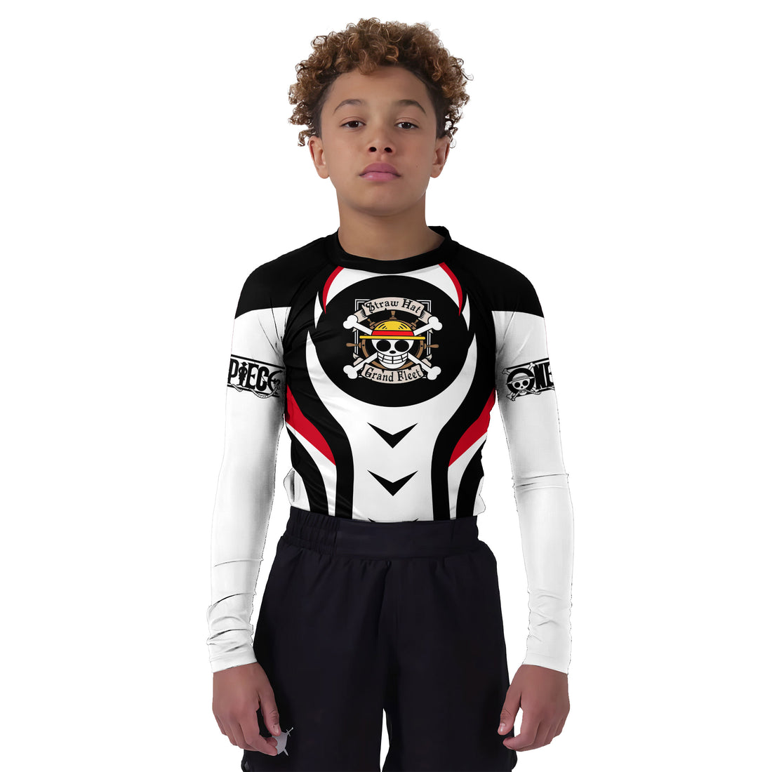 Straw Hat One Piece Kids Rash Guard