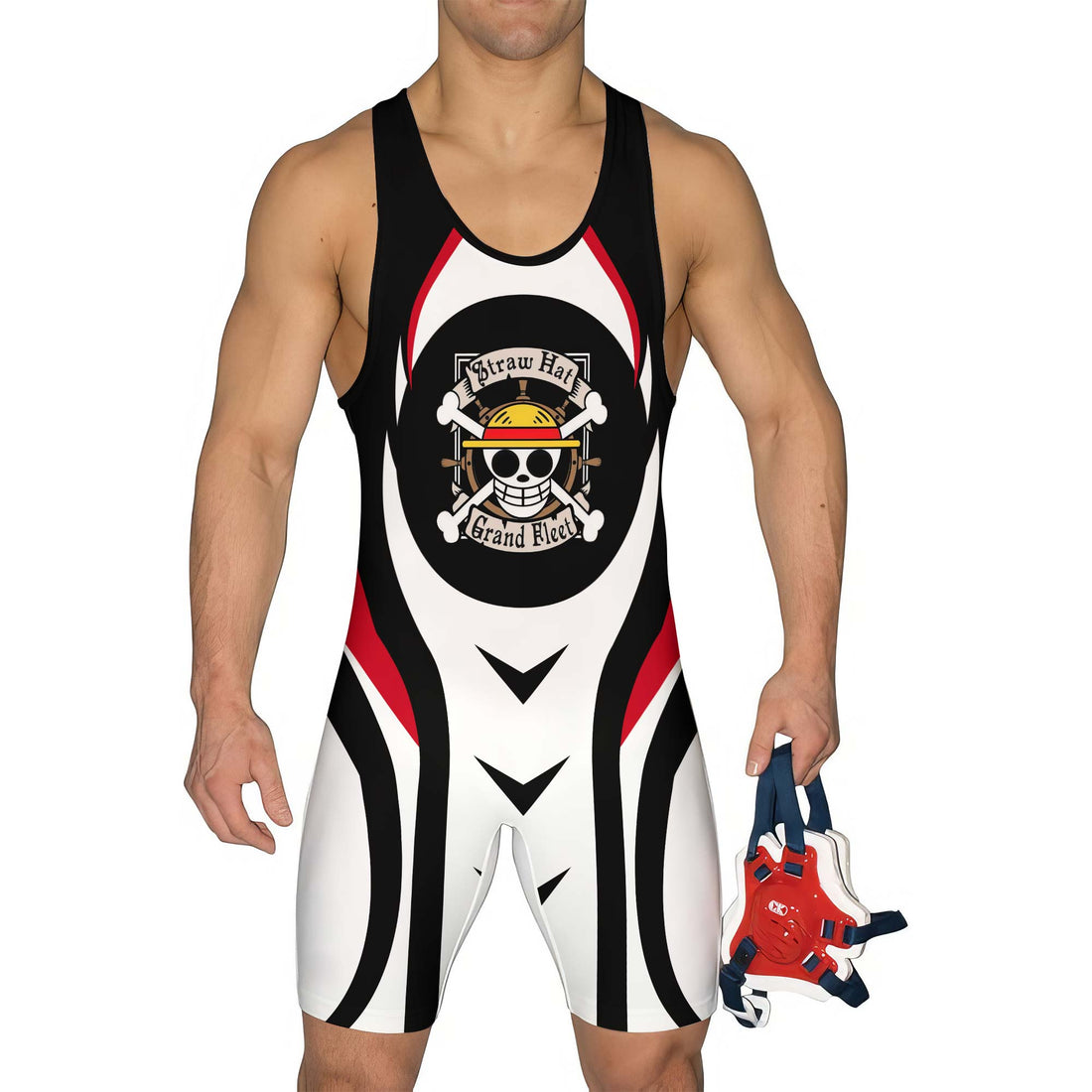 Straw Hat One Piece Wrestling Singlet