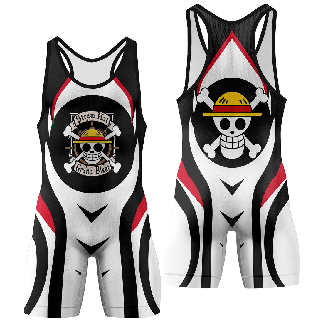 Straw Hat One Piece Wrestling Singlet