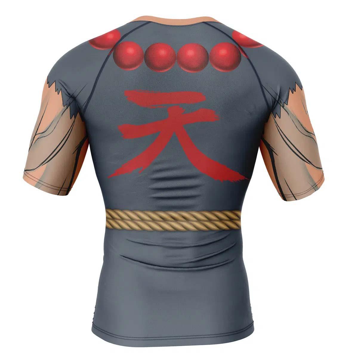 Street Fighter Akuma Short Sleeve Rash Guard Athletic Wear