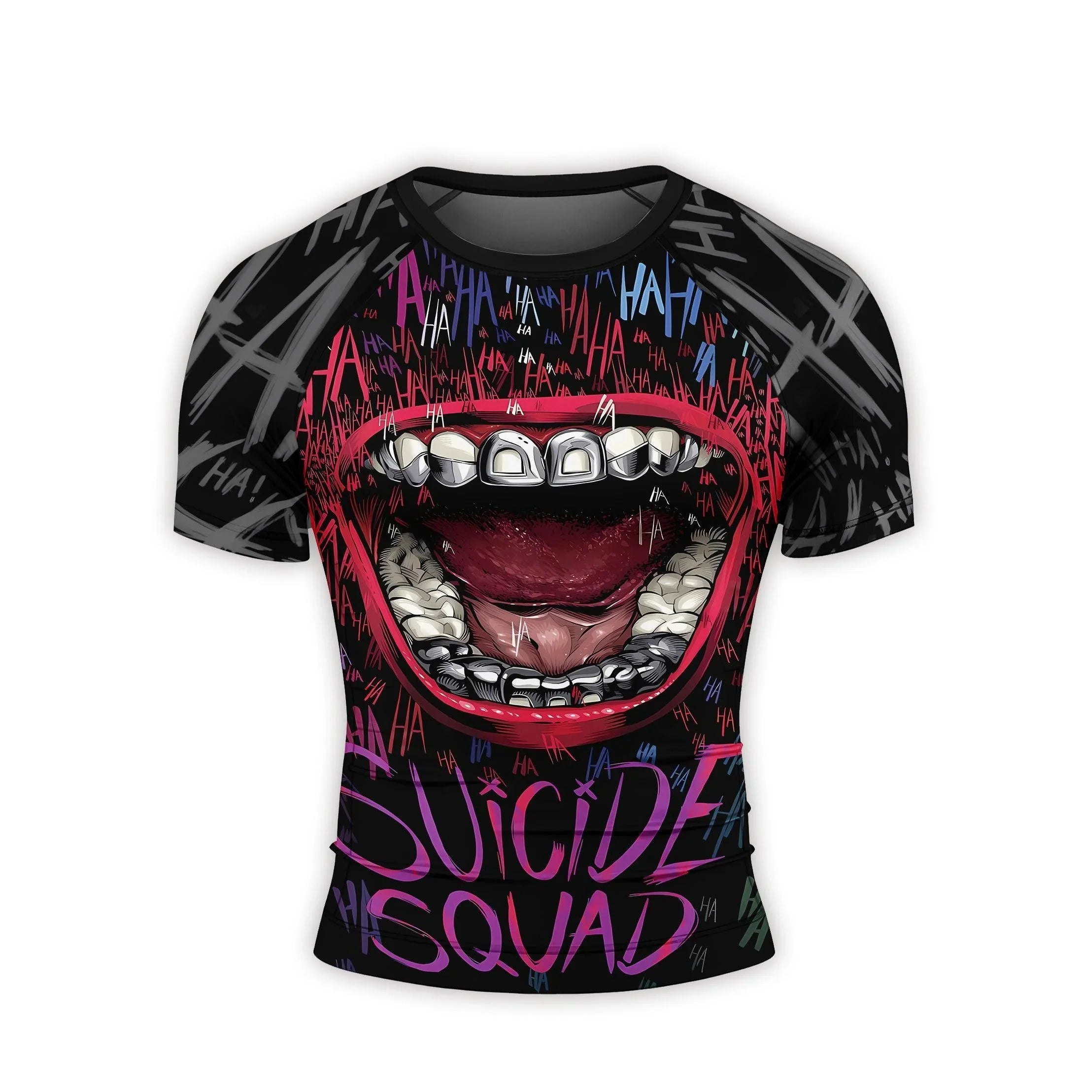 Suicide Squad Joker Smile Rash Guard | Suicide Squad Rash Guard