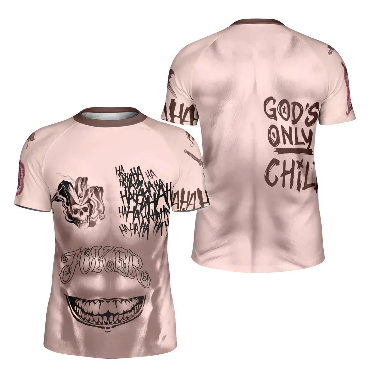 Suicide Squad Joker Tattoo Rash Guard