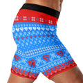 Super Man Christmas Snowflake Compression Shorts