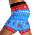 Super Man Christmas Snowflake Compression Shorts