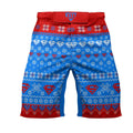 Super Man Christmas Snowflake Fight Shorts