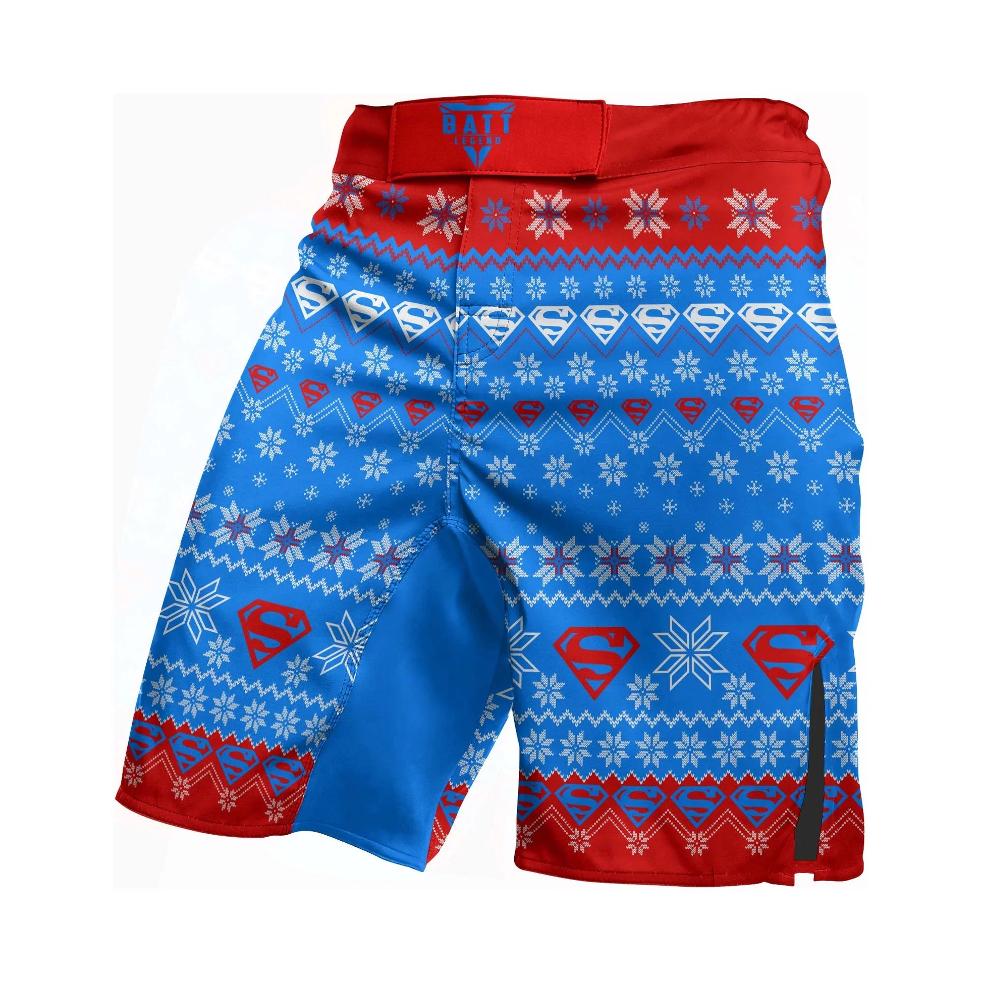 Super Man Christmas Snowflake Fight Shorts